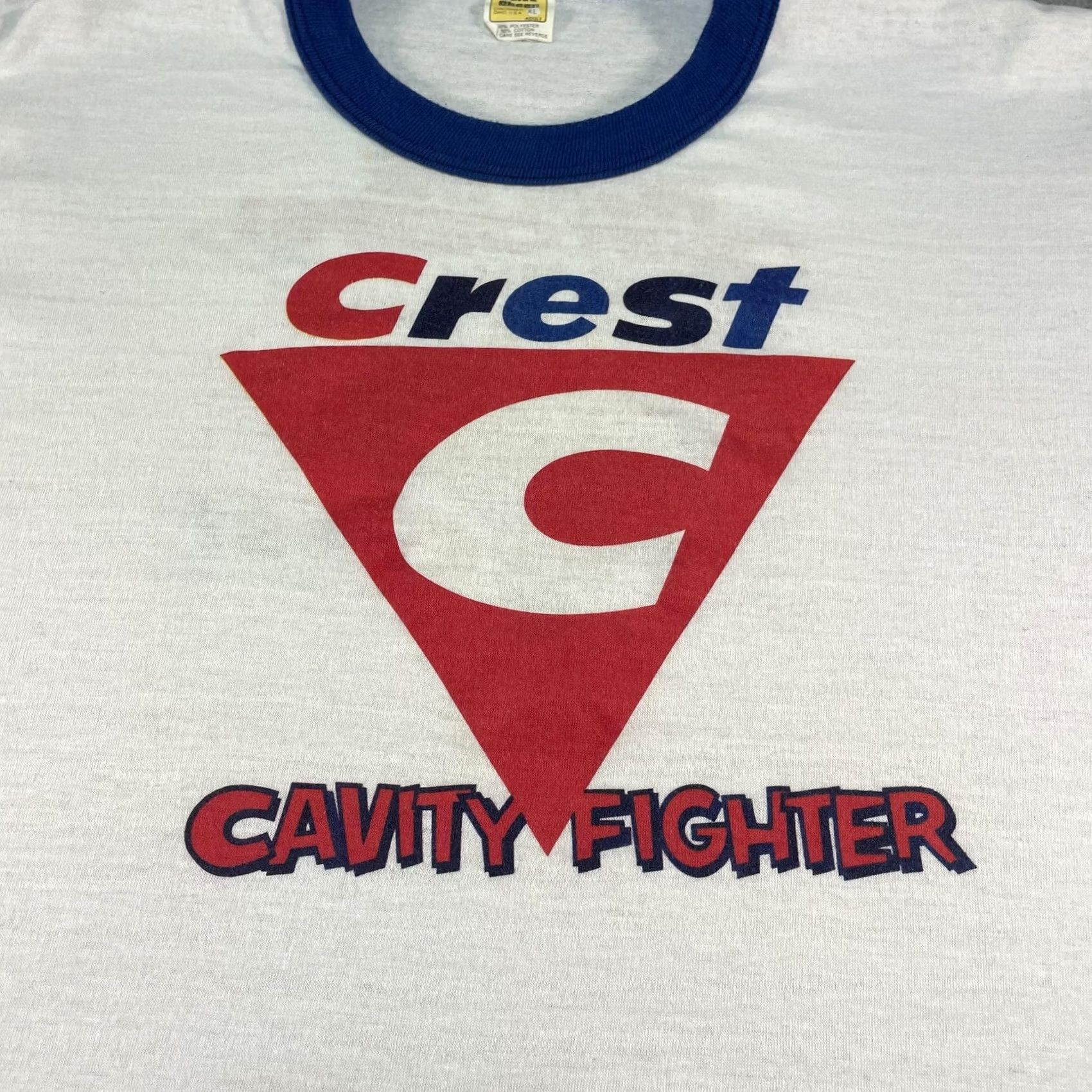 Velva Sheen VINTAGE Velva Sheen Crest Cavity Fighter Shirt Mens XL White Ringer Toothpaste Promo 80s Size US XL / EU 56 / 4 - 2 Thumbnail