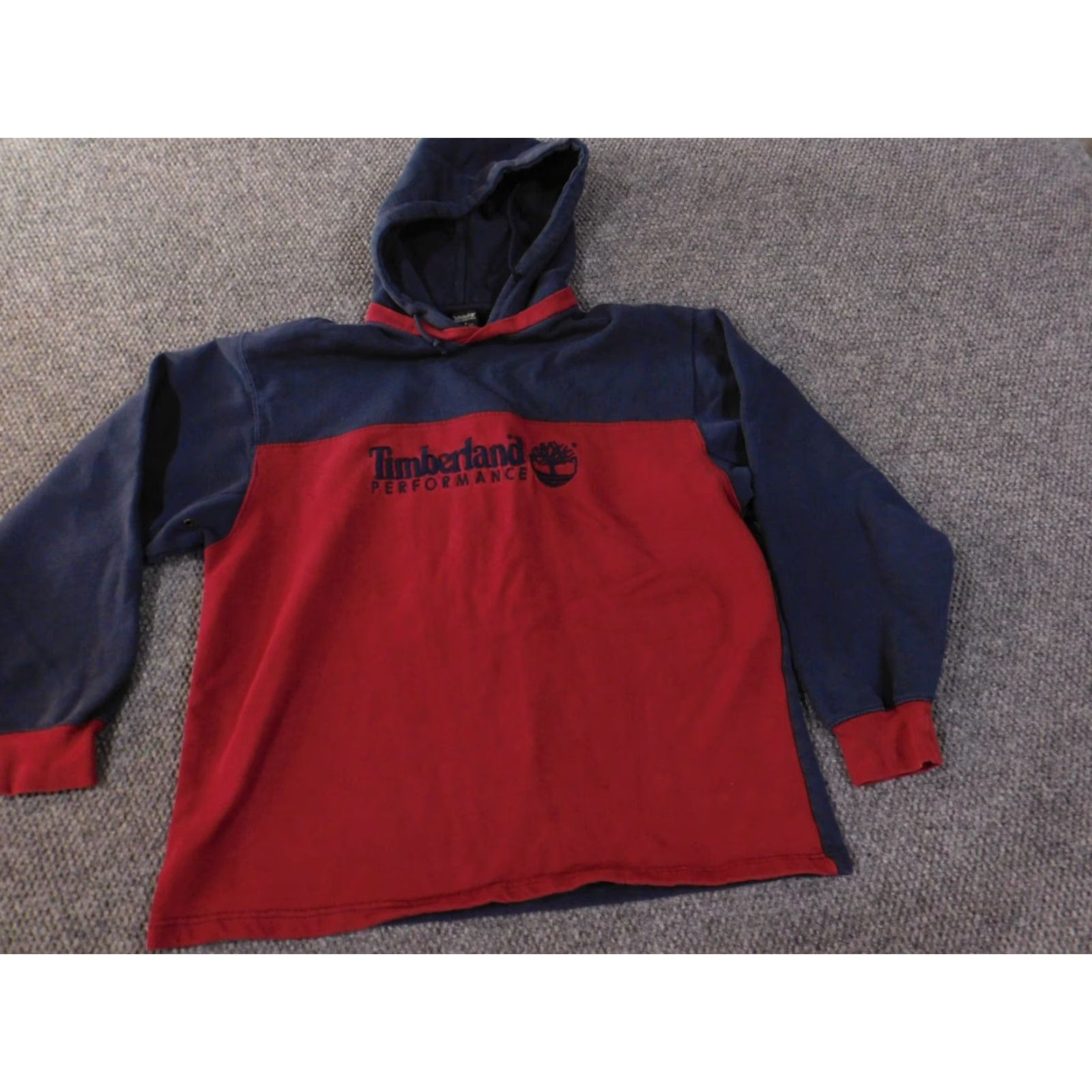 Timberland Timberland Hoodie Mens M Blue Pullover Knit Cotton Polyester Logo Pockets Vintage No 90s Retro Sports Outdoor Walking Mens Size US M / EU 48-50 / 2 - 2 Thumbnail