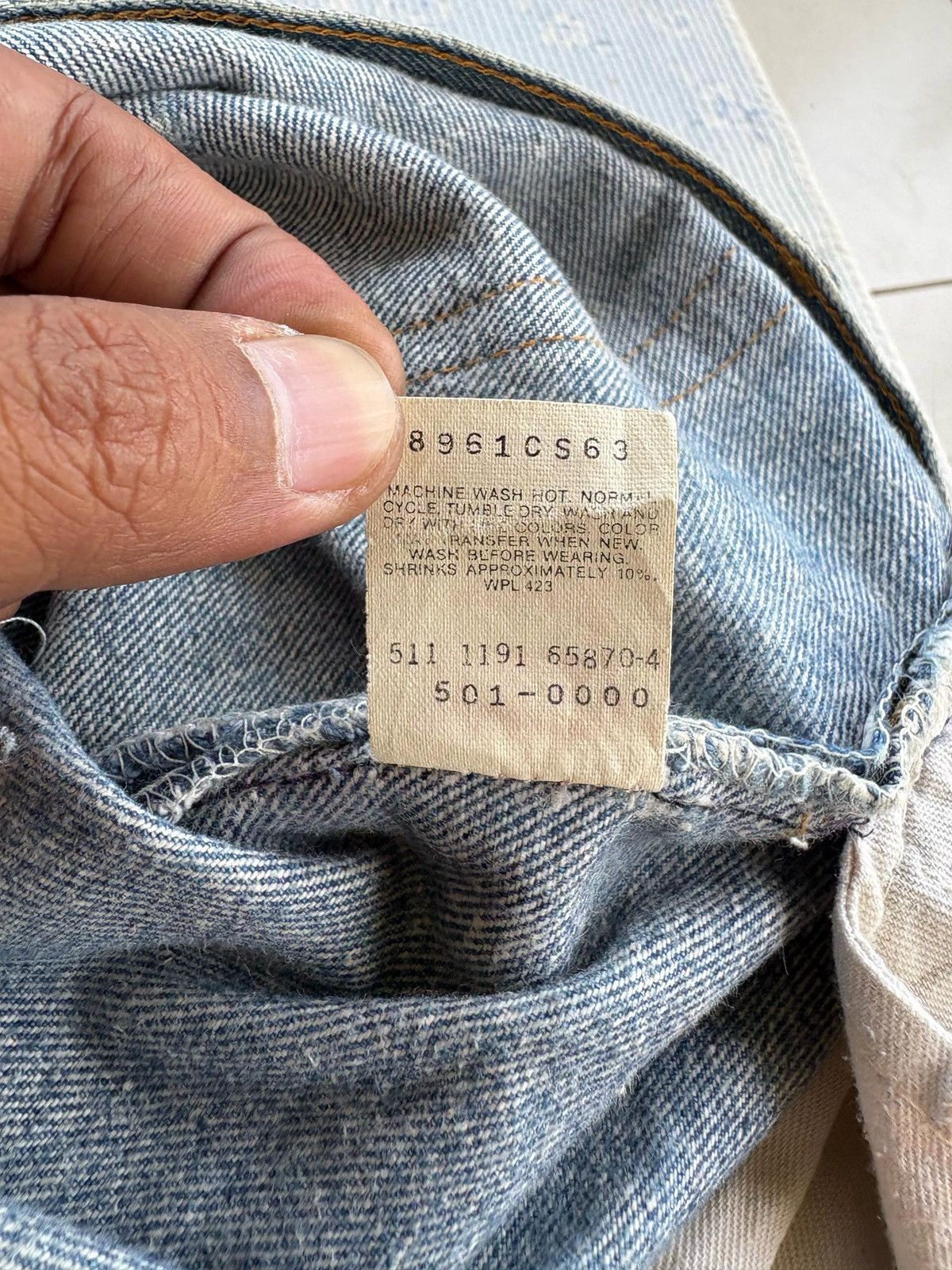 Levi's × Levi's Vintage Clothing Vintage Levi's 501 Distressed Denim Pant Made in USA Size US 34 / EU 50 - 17 Thumbnail