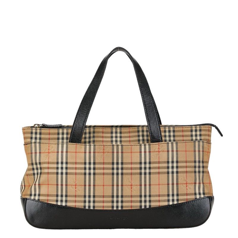Burberry Burberry Burberry Nova Check Shadow Horse Nylon Leather Tote Canvas Tote Bag in Very Good Condition Size ONE SIZE - 1 Thumbnail