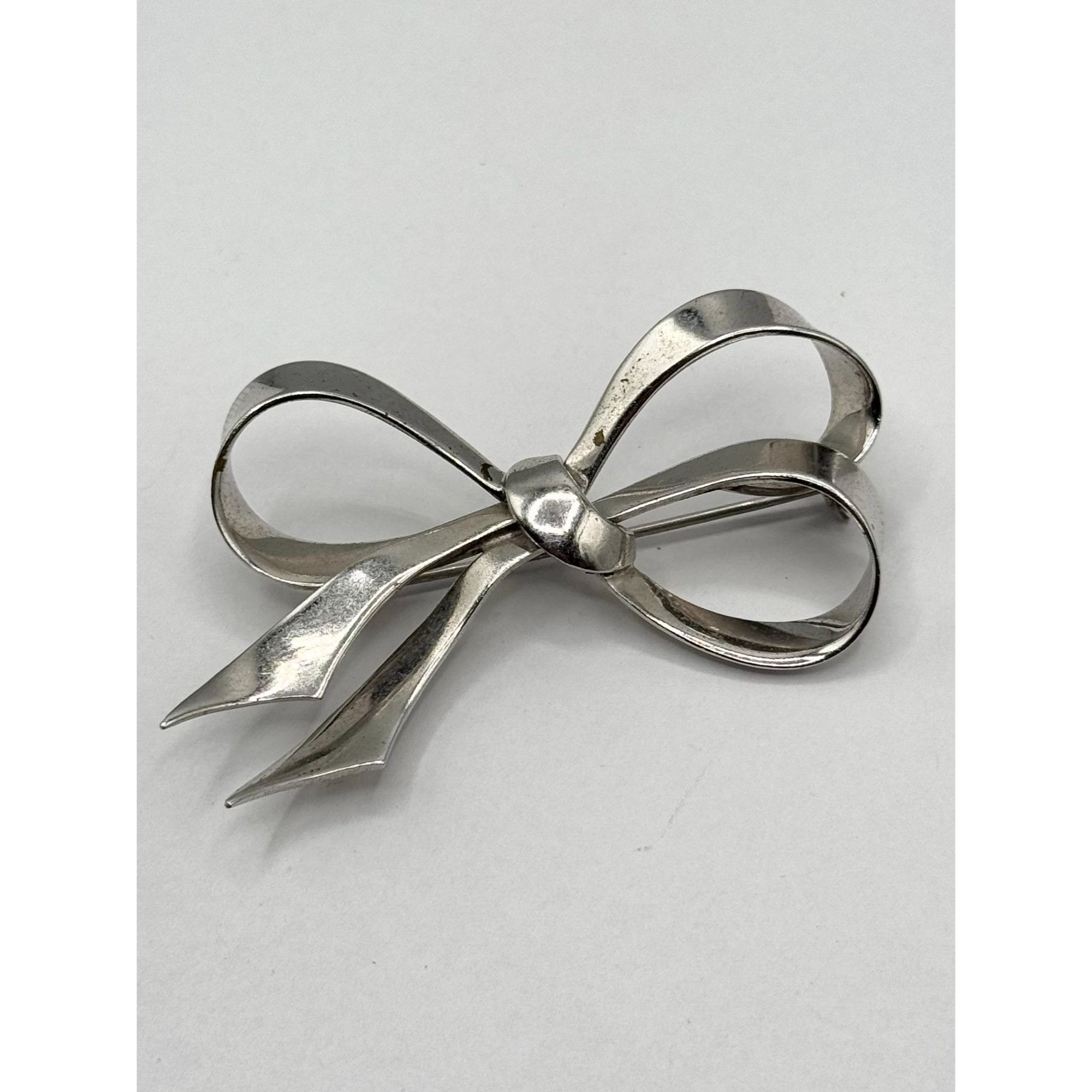 Vintage Vintage Mexico Sterling silver bow brooch pin Size ONE SIZE - 3 Thumbnail