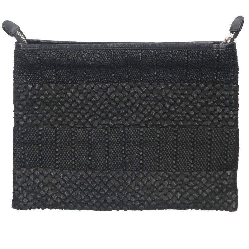 Chrome Hearts Chrome Hearts Zip-Up Leather Clutch Bag Size ONE SIZE - 1 Thumbnail
