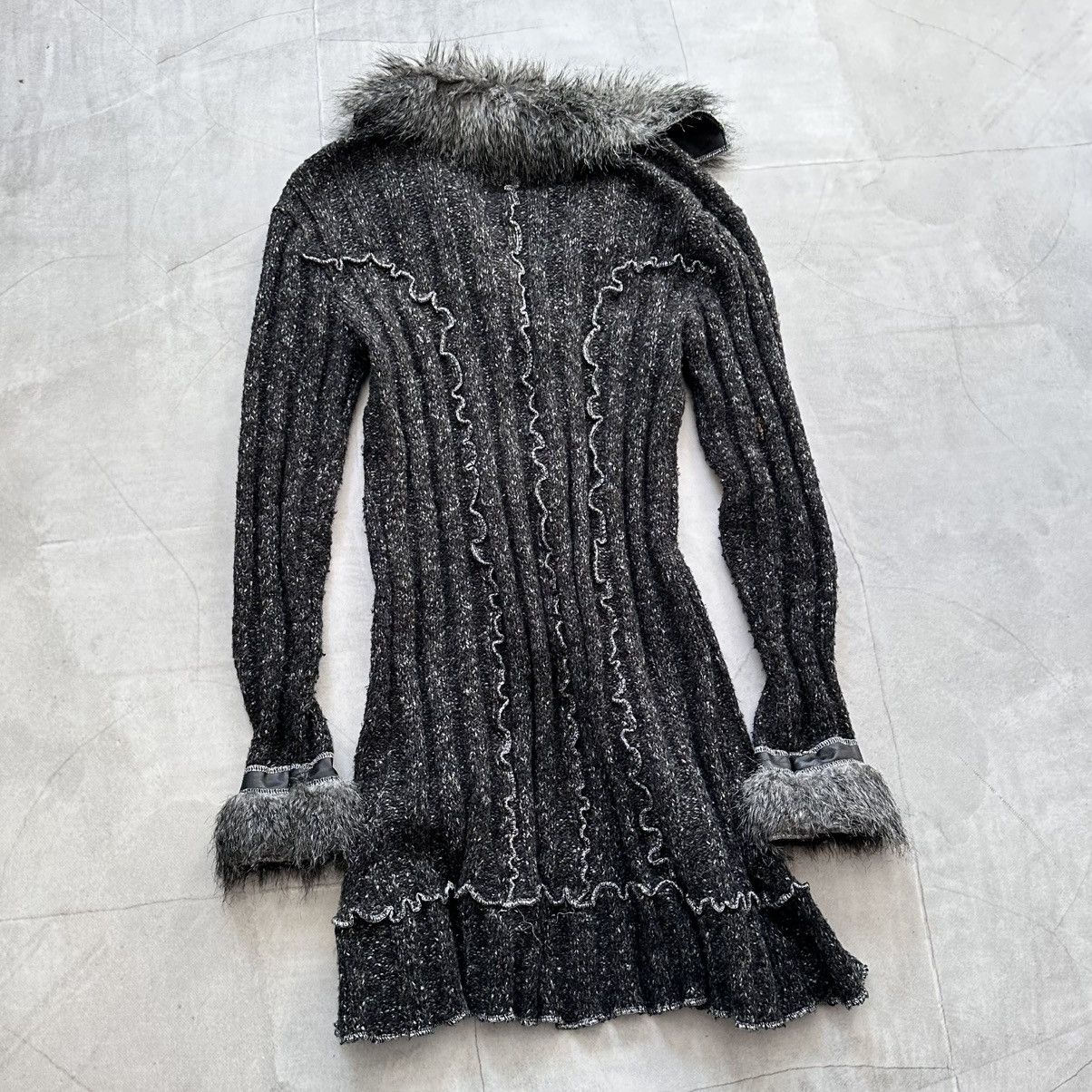Hysteric Glamour × Undercover Gothic Faux Fur Cardigan Sweater Zone Bleue Rundholz Vibe Size L / US 10 / IT 46 - 15 Thumbnail