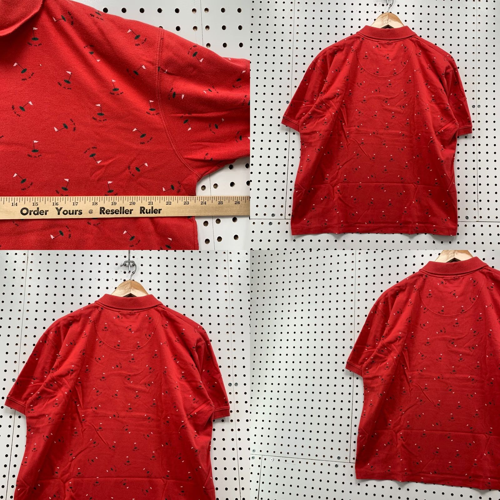 Liz Claiborne Liz Claiborne Polo Shirt AOP All Over Flag Logo Womens Large FIts 23.5x25 Polo Shirt Mens Womens Girls Boys Size L / US 10 / IT 46 - 9 Thumbnail