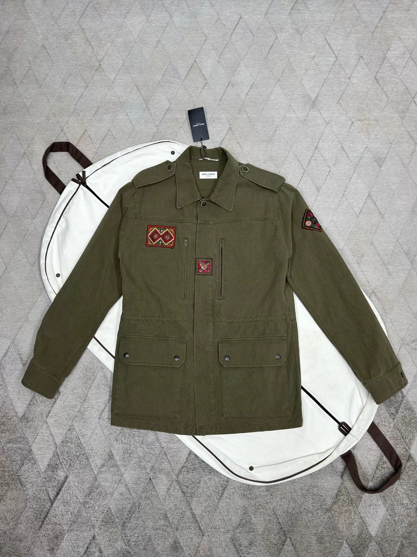 Saint Laurent Paris Saint Laurent SLP Bead Embroidery Safari Jacket Size US M / EU 48-50 / 2 - 1 Thumbnail