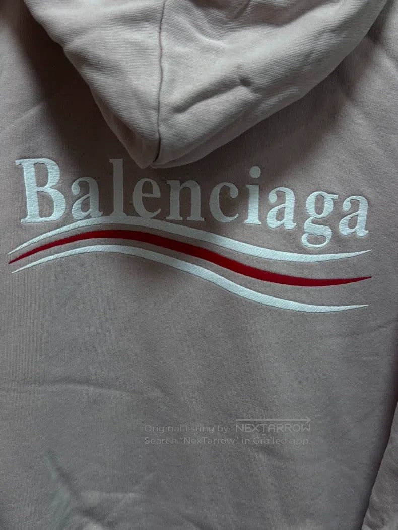 Balenciaga Balenciaga Logo Print Hooded Long Sleeve Sweatshirt Women' Size S / US 4 / IT 40 - 5 Thumbnail