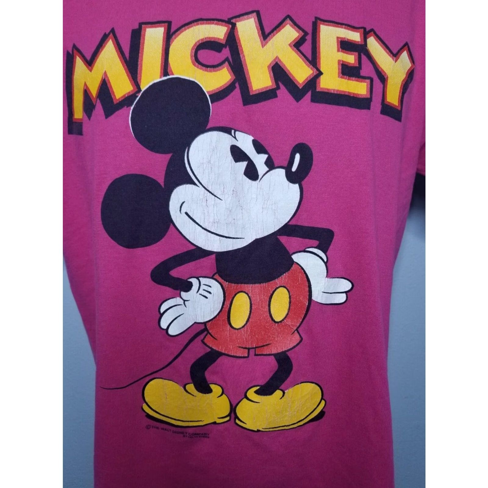 Velva Sheen VINTAGE 80s Disney Mickey Mouse Velva Sheen Pink Graphic T Shirt Mens XL Size US XL / EU 56 / 4 - 2 Thumbnail