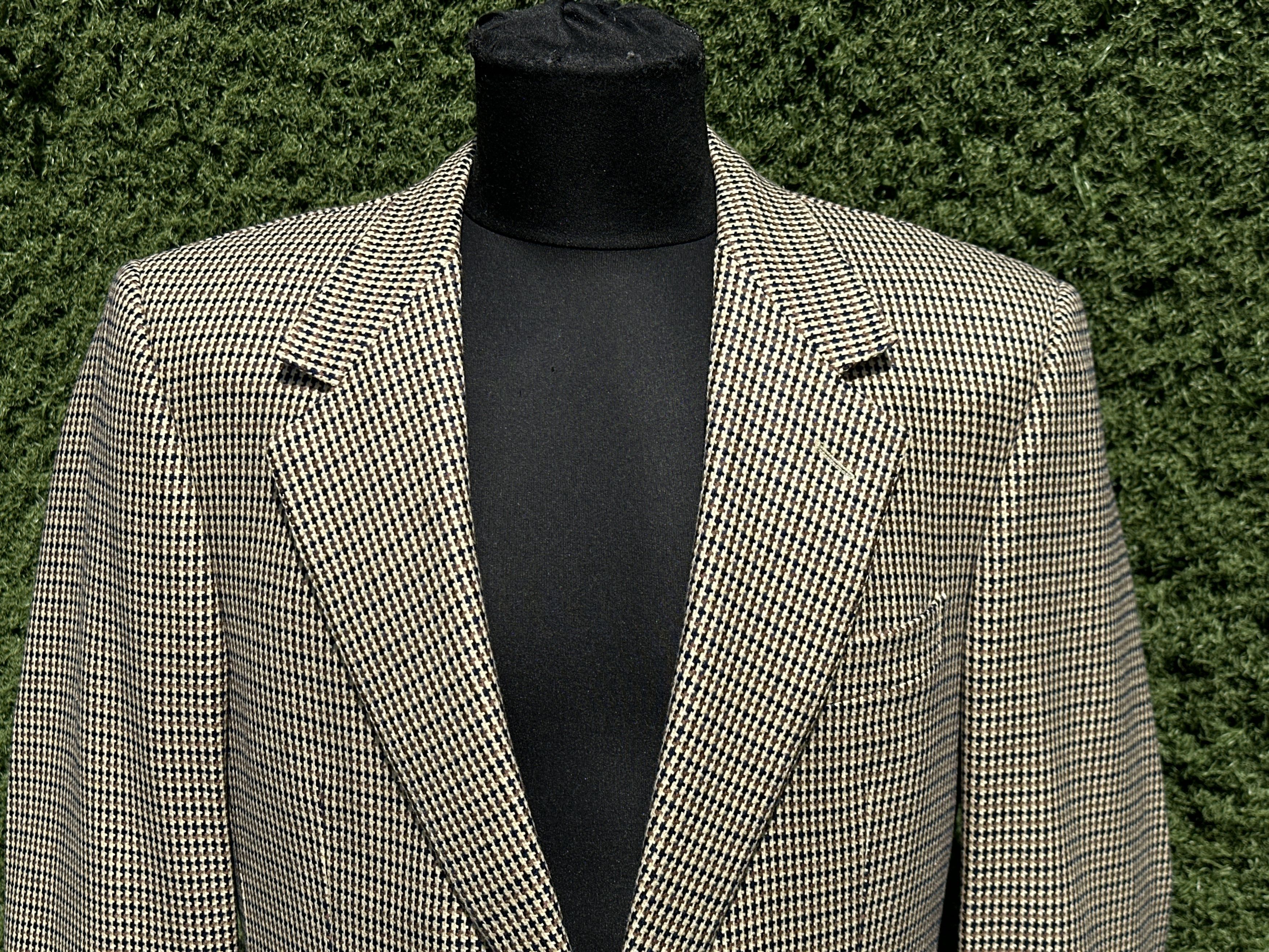 Ermenegildo Zegna Zegna Pure Cashmere Houndstooth Check 2 Button Blazer 50R EU Size 50R - 6 Thumbnail