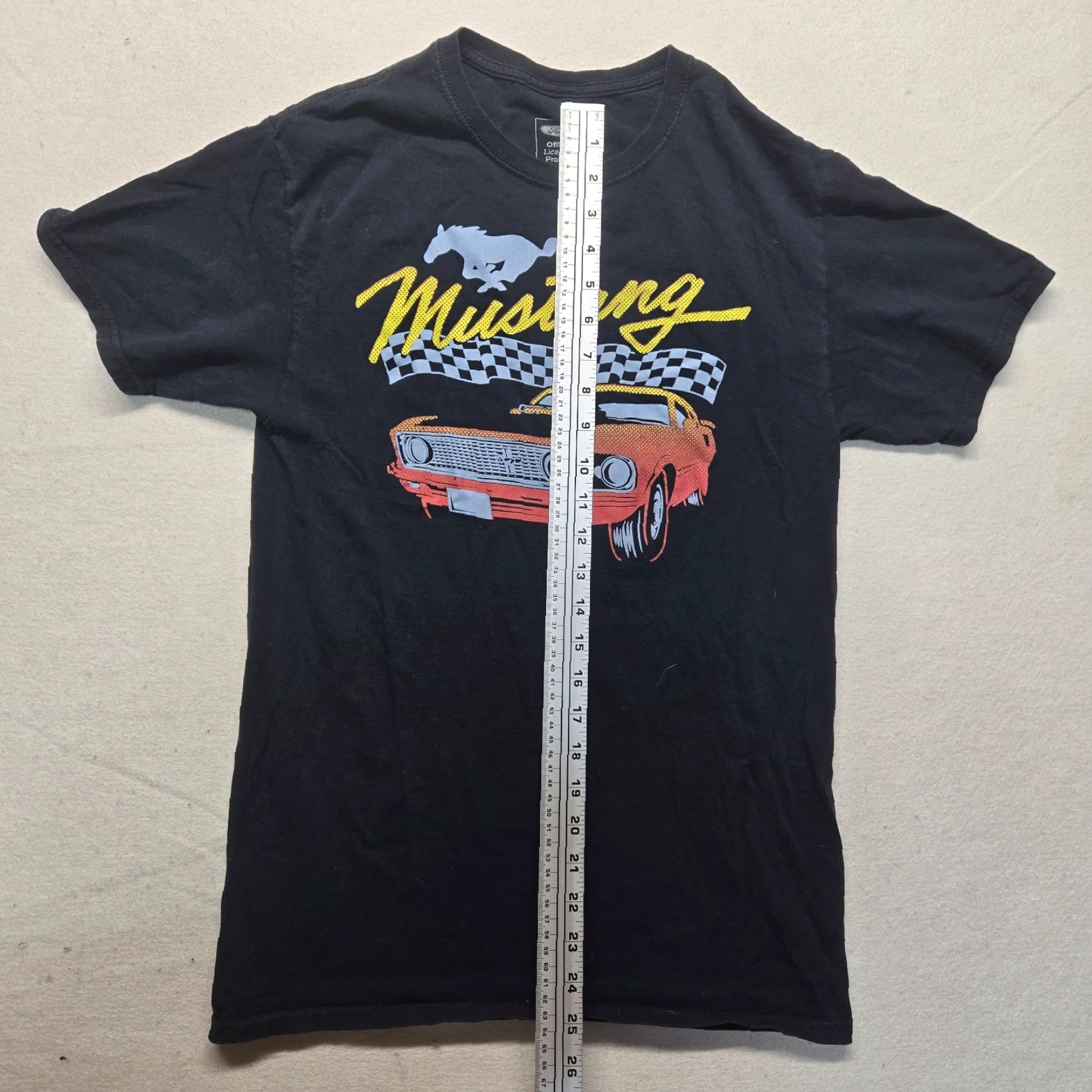 Ford VINTAGE Ford Mustang Logo T-Shirt Adult Small Black Car Transportation USA 80s 90s Mens Size US S / EU 44-46 / 1 - 5 Thumbnail