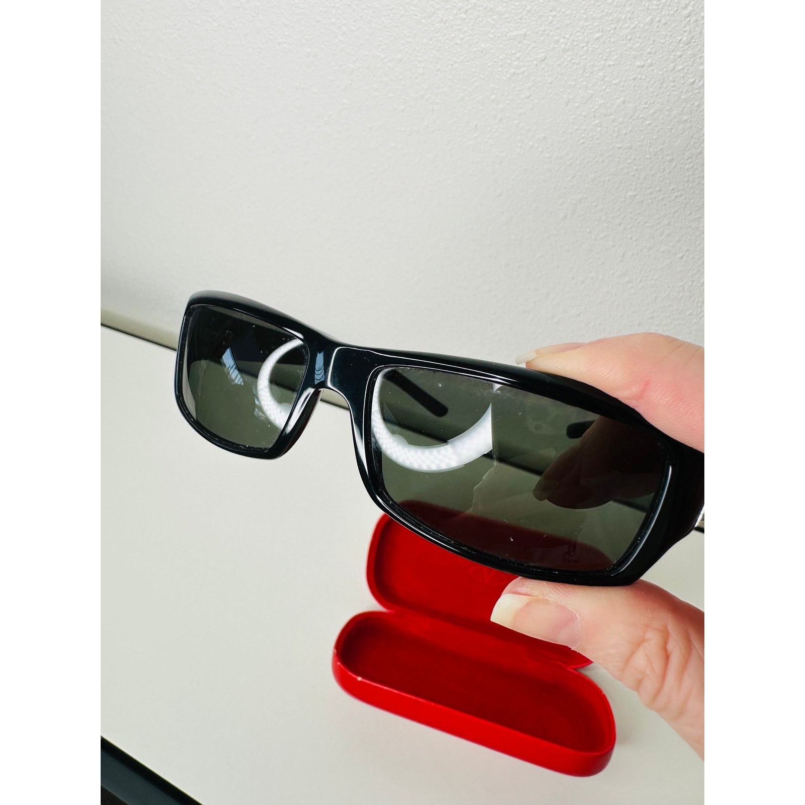 Valentino Valentino Black Sunglasses Silver & Blue Bead Embellishment Size ONE SIZE - 3 Thumbnail