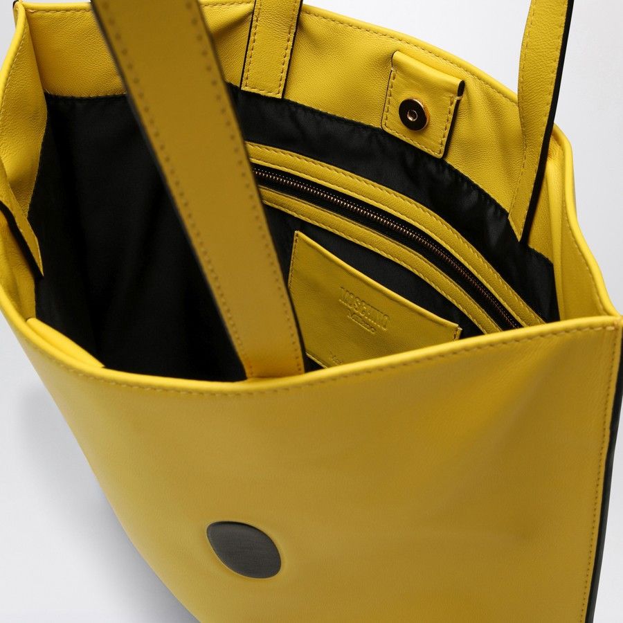 Moschino o1d2blof0924 Size: OS / Nappa Leather Smiley Bag in Yellow Size ONE SIZE - 4 Thumbnail
