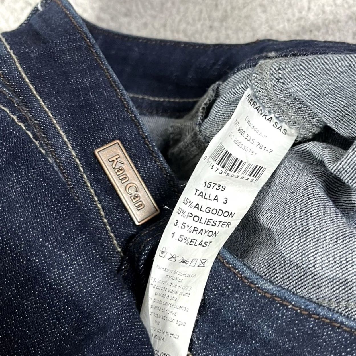 Vintage Kancan Jeans Womens Size 3 Dark Wash Flare Stretch Comfort Denim Jeans Women 5-Pocket 28in Inseam Size 26" / US 2 / IT 38 - 3 Thumbnail