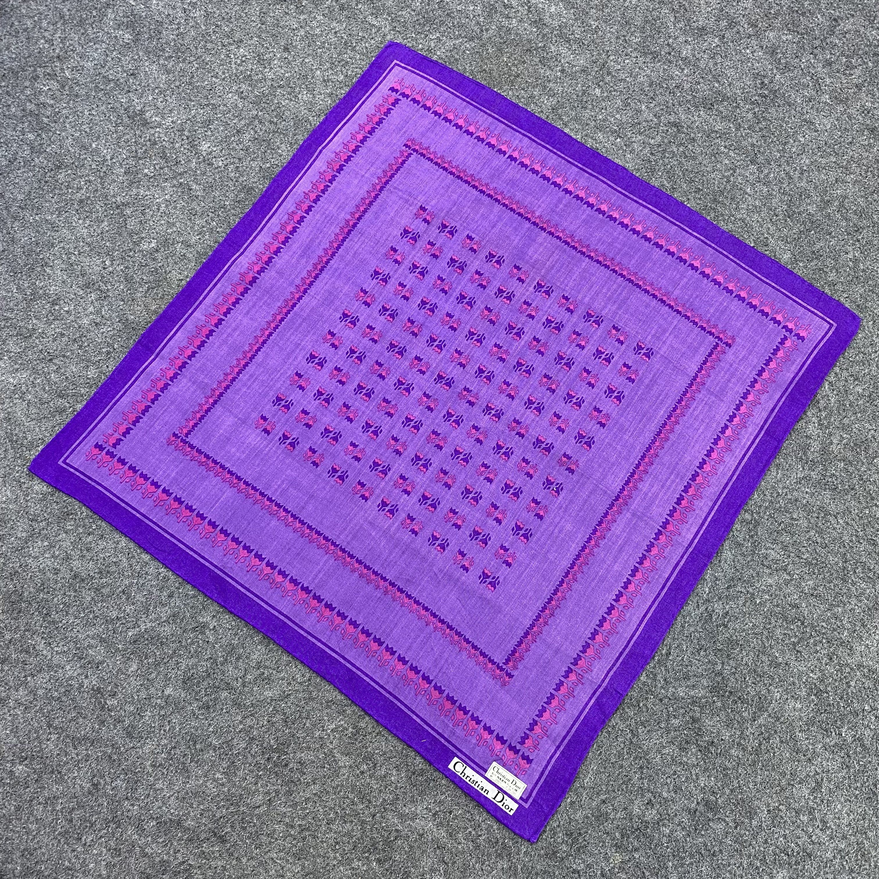 Christian Dior Monsieur Christian Dior Handkerchief Neckerchief Bandana-B1636 Size ONE SIZE - 4 Thumbnail