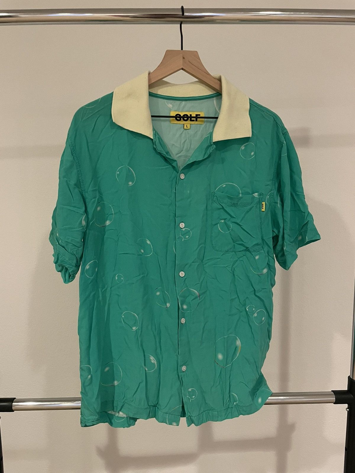 トップス golf wang lace button up light blue Golf Wang × Tyler The Creator Light Blue Lace Button Up
