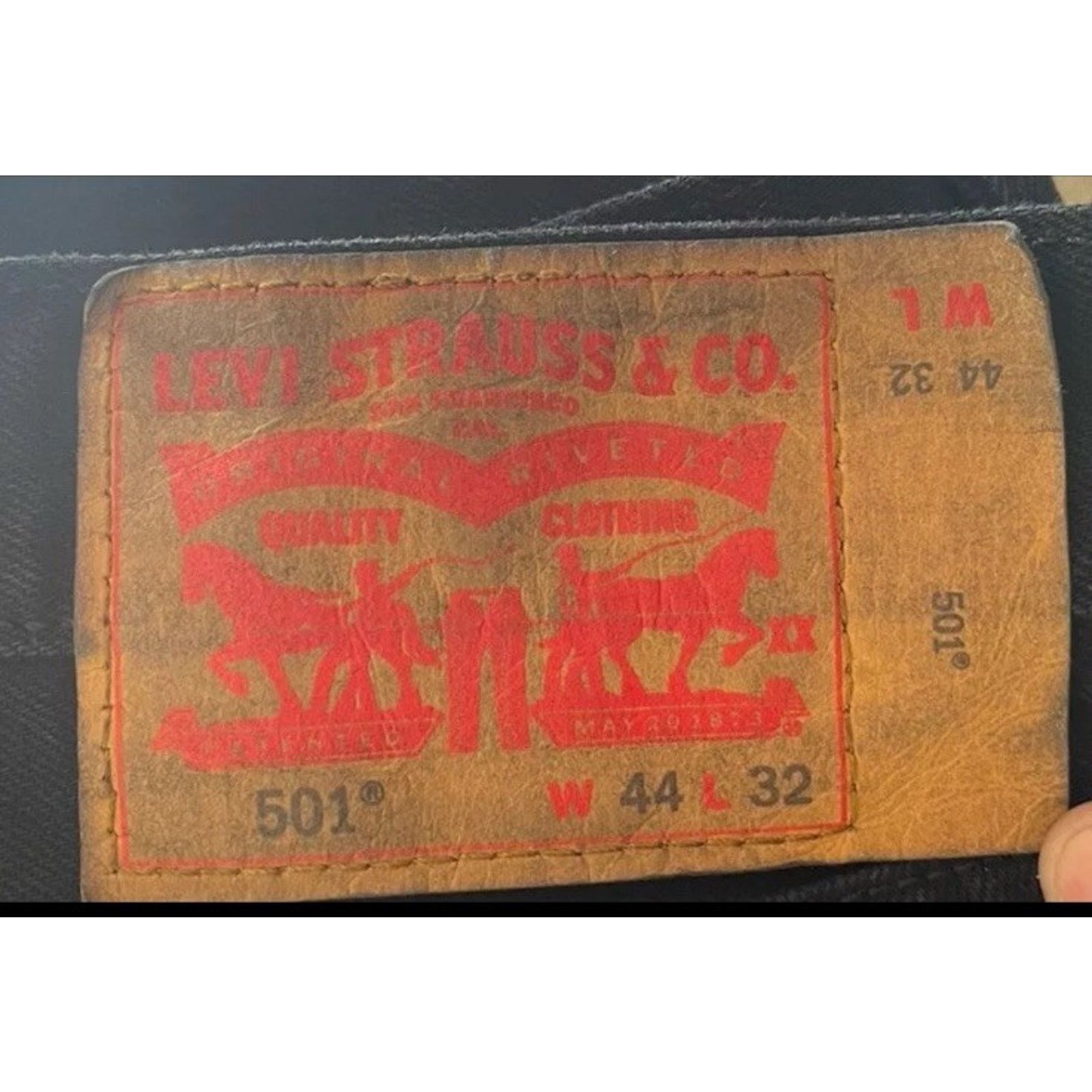 Levi's 2012 New Men's 44x32 Levi's 501 Button Fly Black Jeans Read Size US 44 / EU 60 - 13 Thumbnail