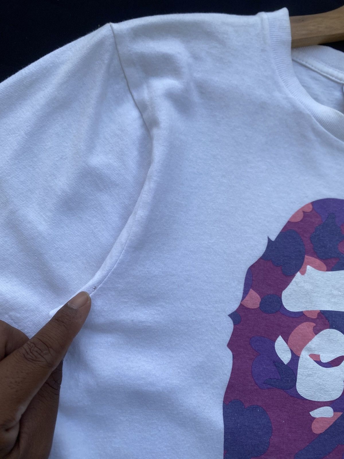 Bape Rare BAPE Ape Head Purple Camo Tshirt Size US S / EU 44-46 / 1 - 16 Thumbnail