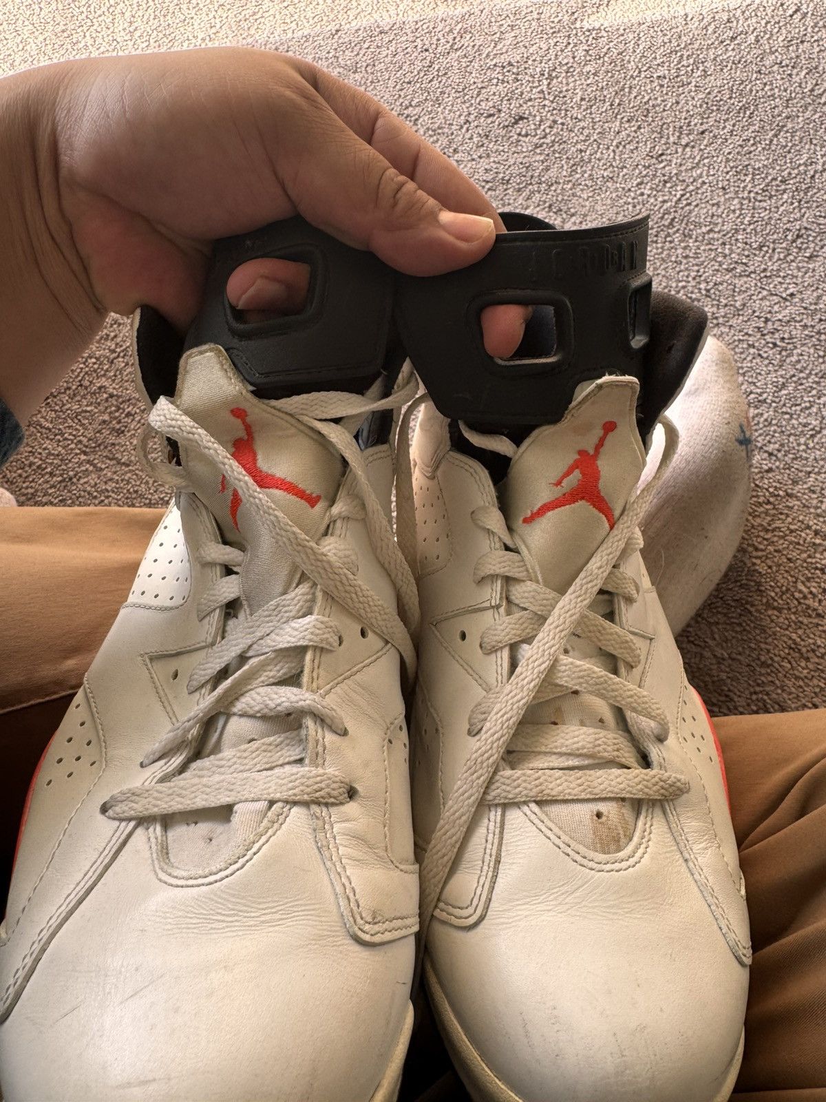 Jordan Brand × Nike Air Jordan 6 Retro 'White Infrared' 2014 Size US 12 / EU 45 - 4 Thumbnail
