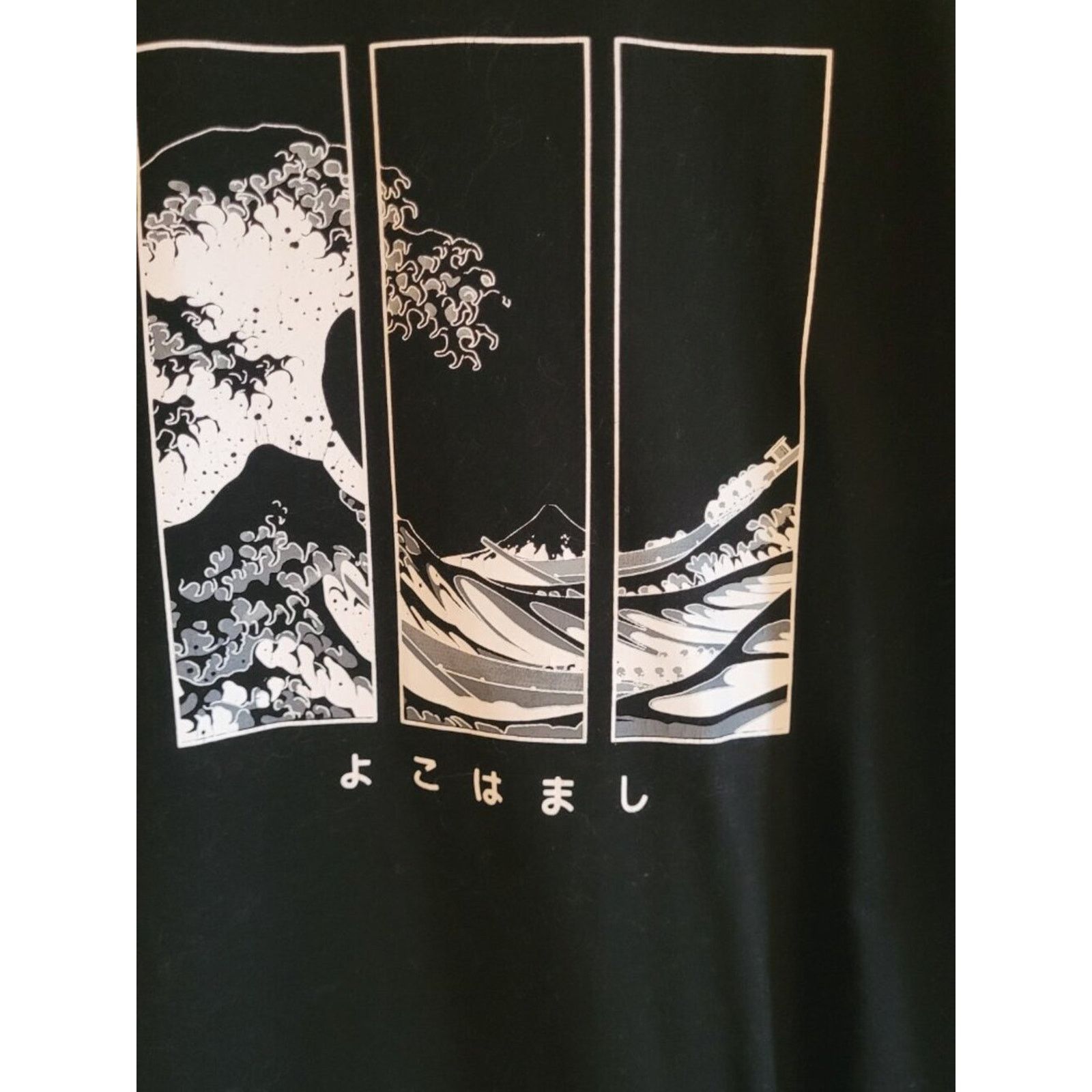 Shein SHEIN Great Wave Japanese Art Graphic Tee Black L Size US L / EU 52-54 / 3 - 4 Thumbnail