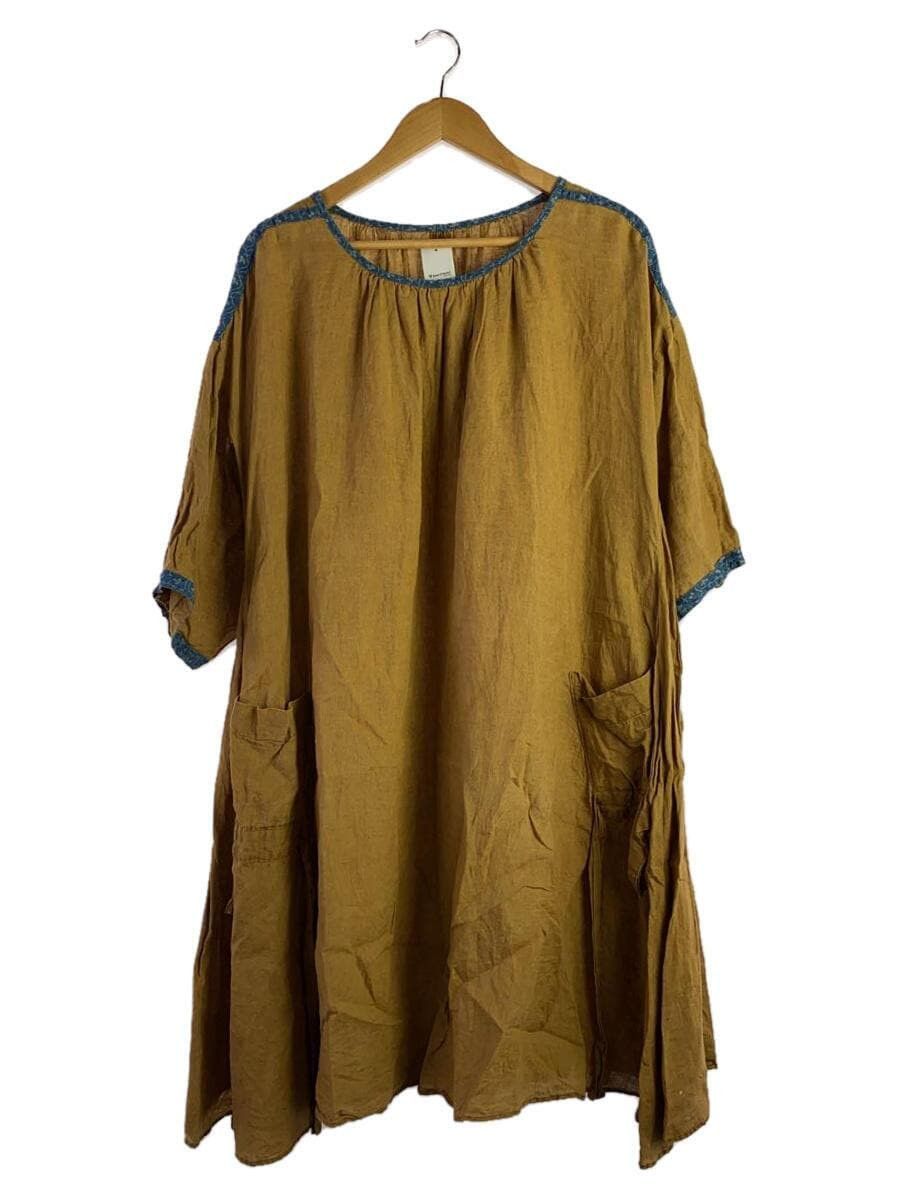 image of Kapital Linen Dress in Yellow, Women's (Size Small)