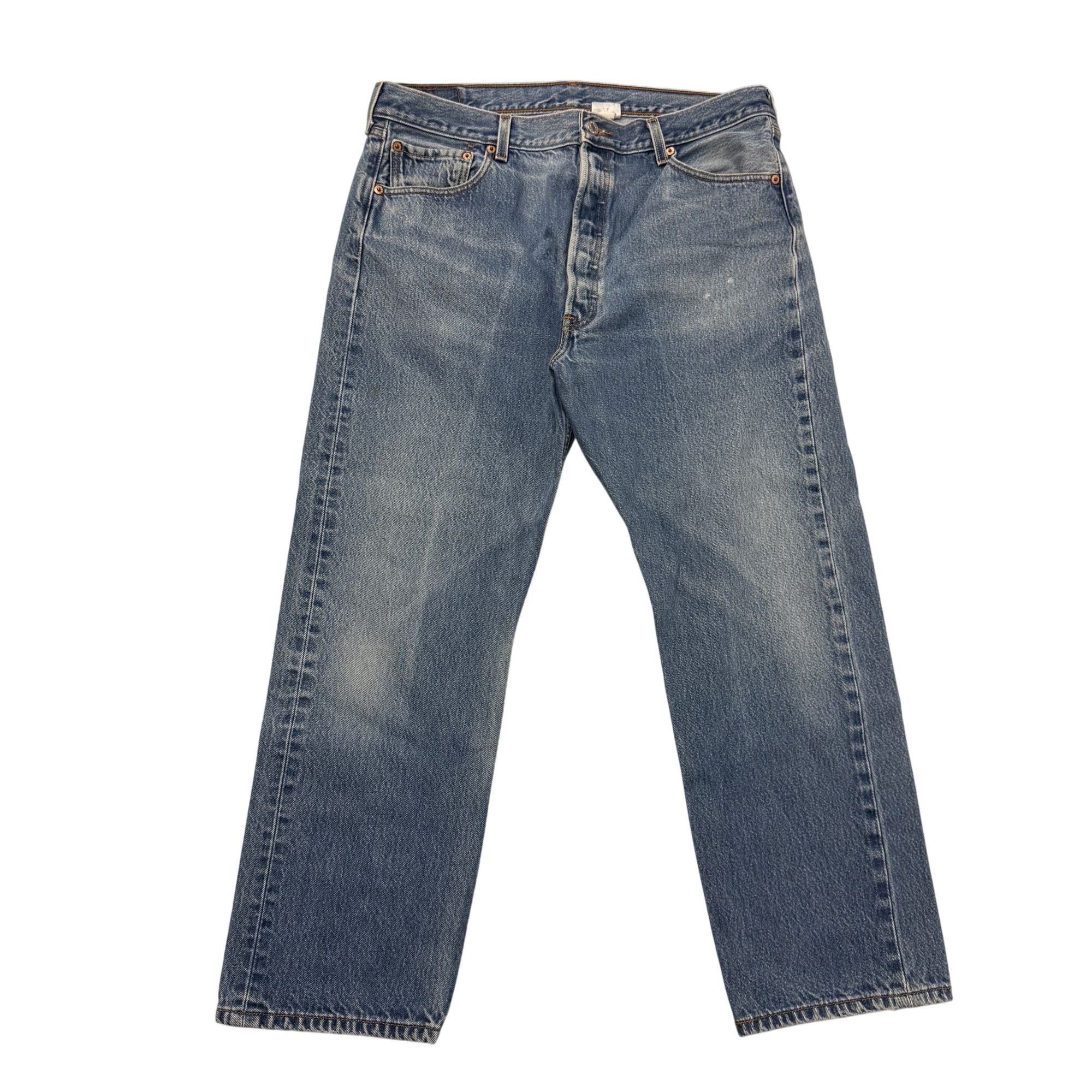 Levi's Vtg Levis 501 XX DISTRESSED Blue Jeans BUTTON FLY Pants Size US 38 / EU 54 - 1 Thumbnail