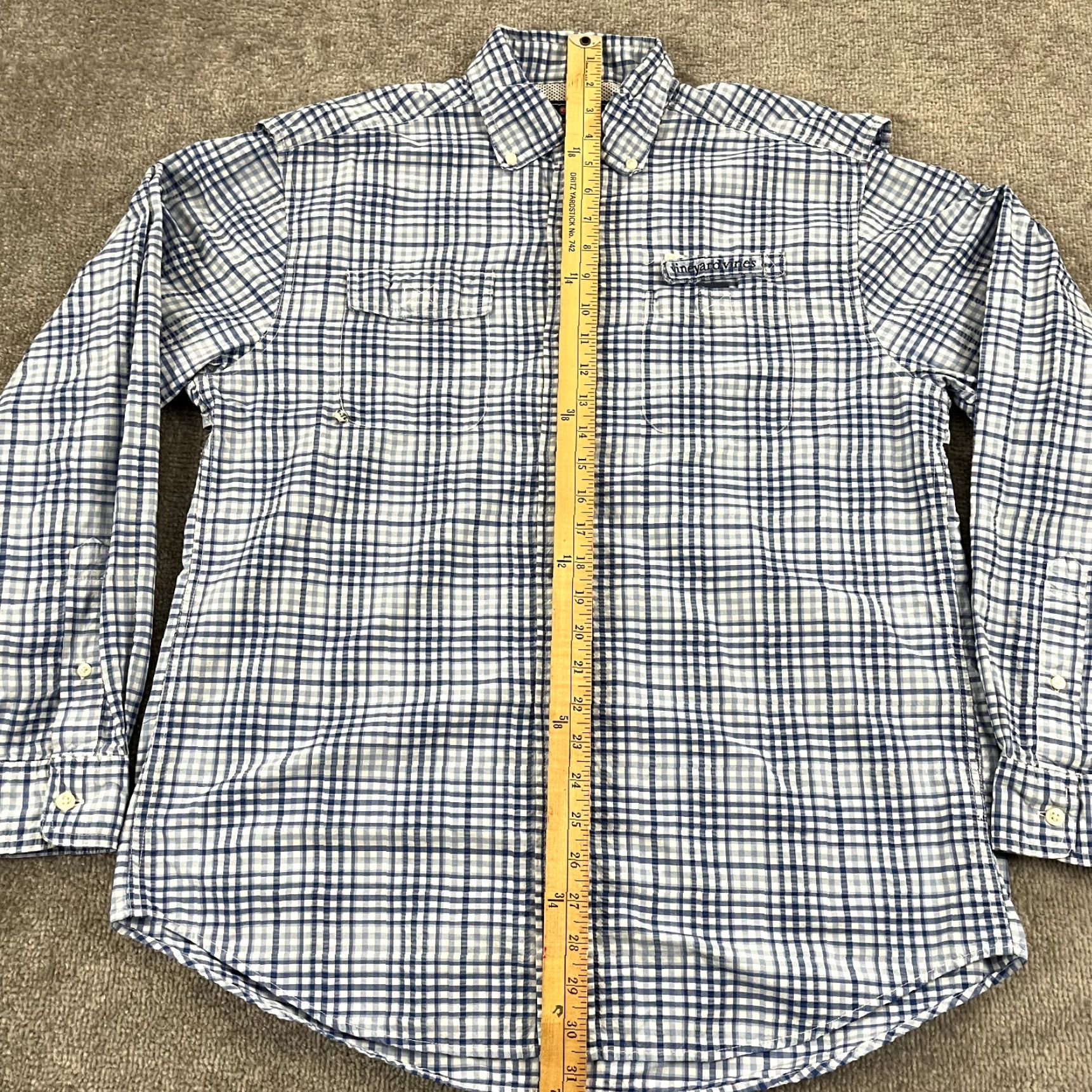 Vineyard Vines Vineyard Vines Shirt Mens M Plaid Harbor Button-Up L/S Navy Blue Multi-Color Size US M / EU 48-50 / 2 - 4 Thumbnail
