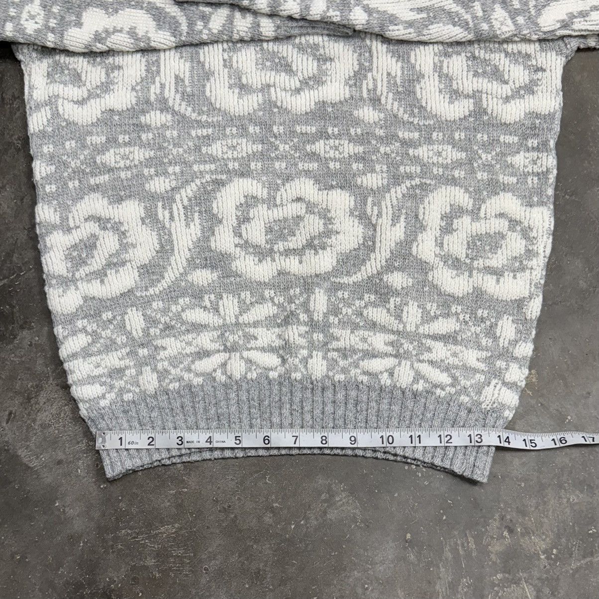 Vintage Vintage 90s Jolie Raised Floral Knit Sweater Textured USA Size US M / EU 48-50 / 2 - 9 Thumbnail
