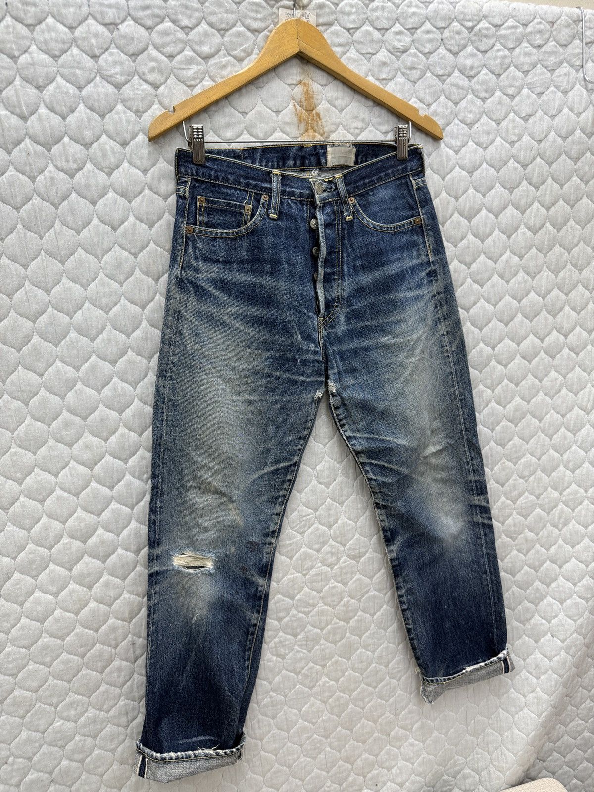 Vintage 🔥🔥🔥ARCHIVE VTG JAPAN SELVEDGE DENIM Size US 29 - 3 Thumbnail