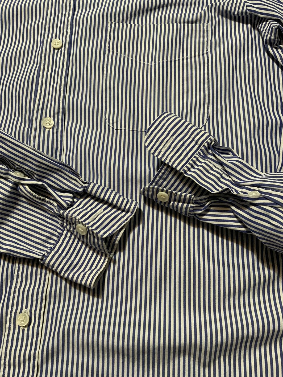 President's $349 Presidents P’s Giza Cotton Popeline Stick Stripe Shirt Size US L / EU 52-54 / 3 - 6 Thumbnail