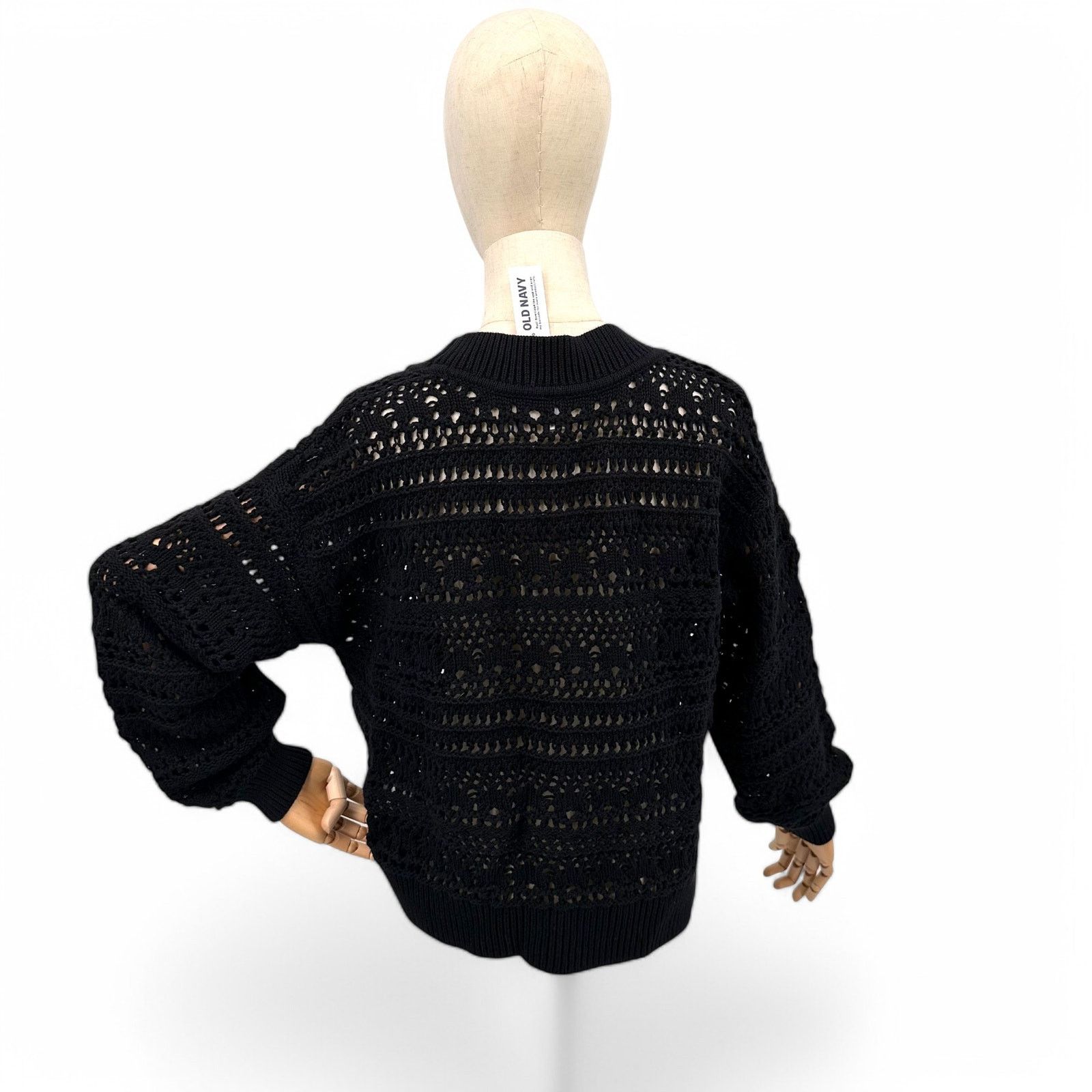 Old Navy Old Navy Sweater Cardigan Blackjack Chunky Open Knit L Size L / US 10 / IT 46 - 2 Thumbnail
