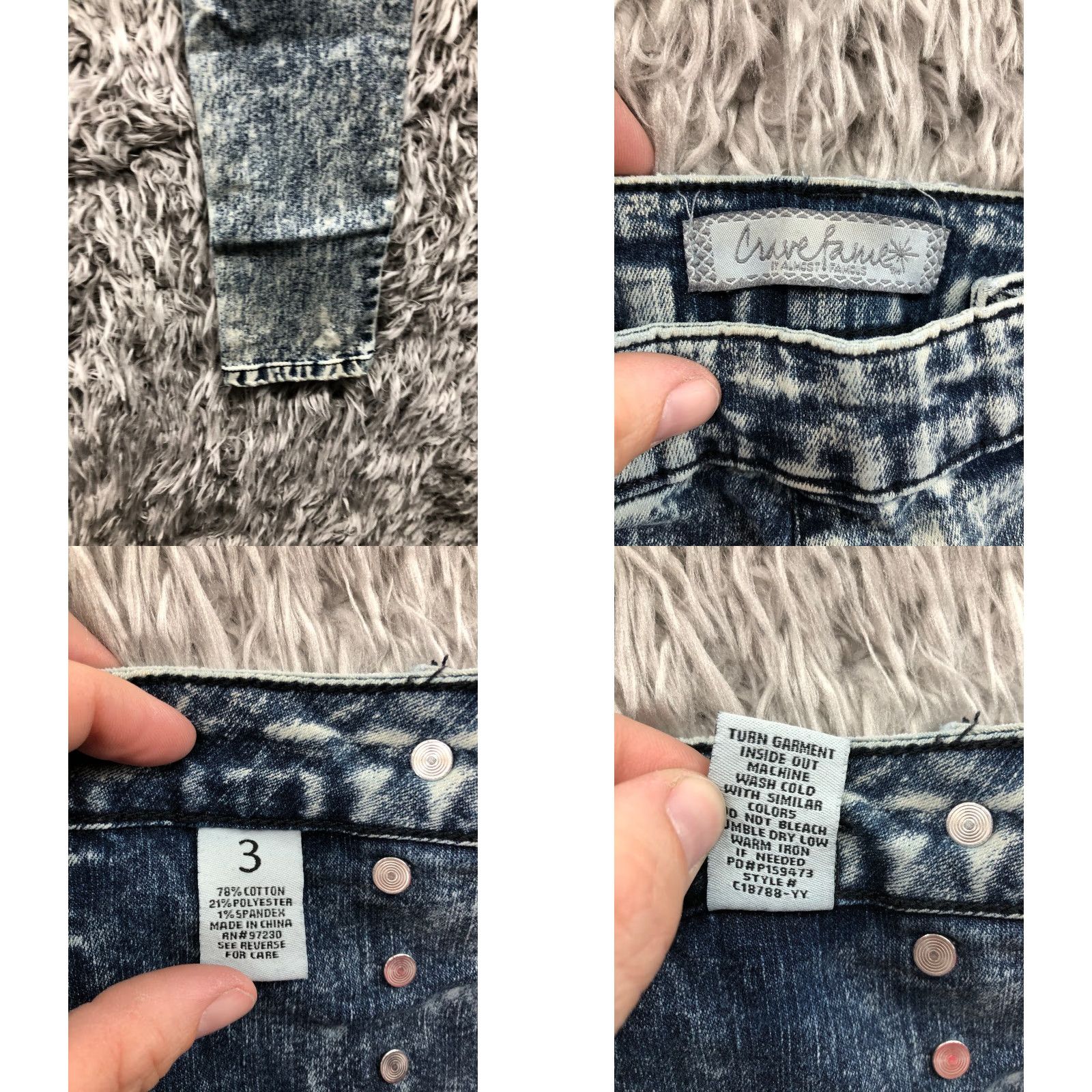 Vintage VINTAGE Crave Fame Jeans Size 3 Juniors High Rise Acid Wash Blue Denim Skinny Women Size 26" / US 2 / IT 38 - 8 Thumbnail
