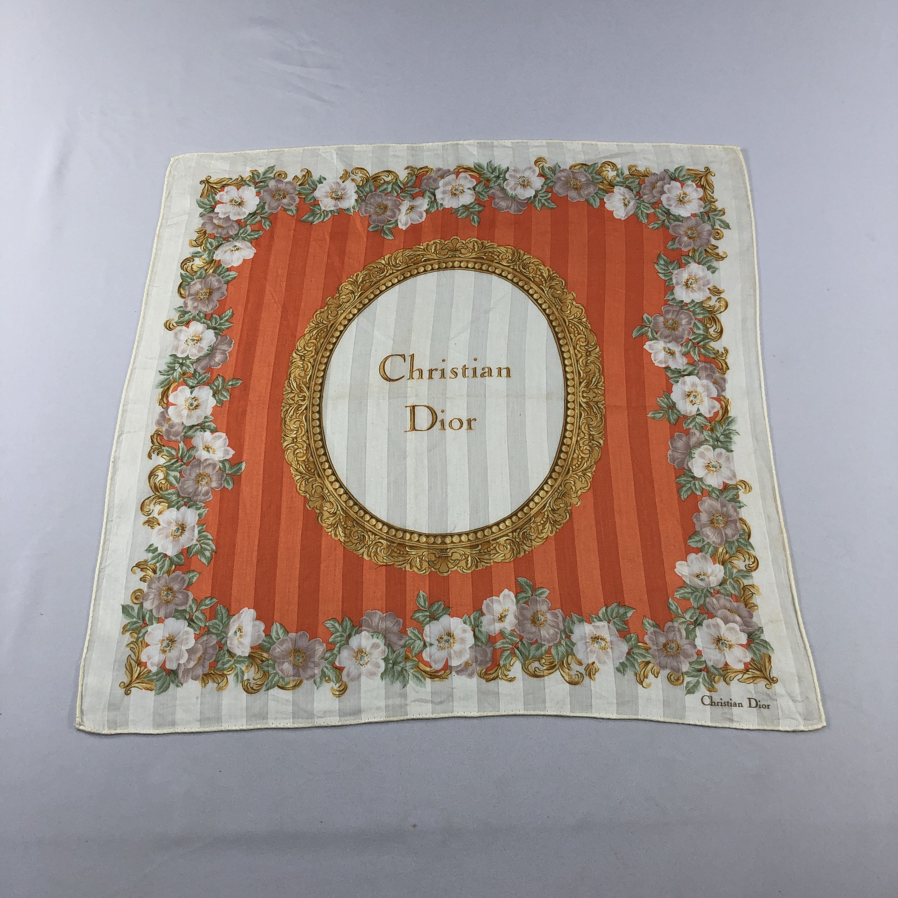 Christian Dior Monsieur Christian Dior Handkerchief Neckerchief Bandana H2908 Size ONE SIZE - 1 Thumbnail