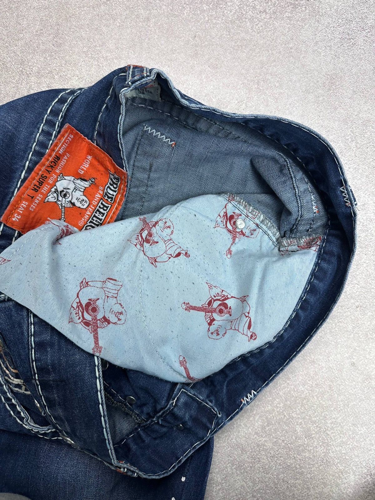 True Religion Vintage True Religion Baggy Ricky Super T Baggy Jeans 34 Size US 34 / EU 50 - 9 Thumbnail