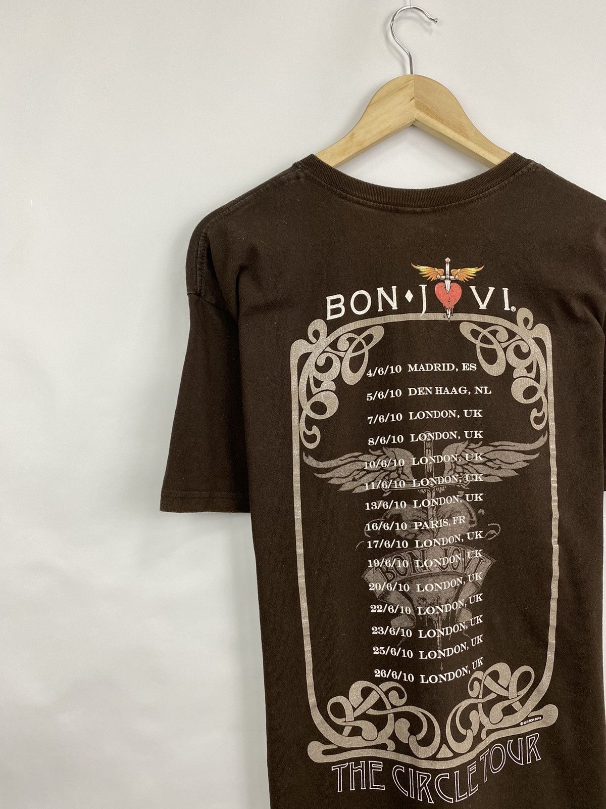 Bon Jovi 🇺🇸 Vintage 2010 Bon Jovi The Circle Tour T-Shirt Rare Retro Size US L / EU 52-54 / 3 - 8 Thumbnail