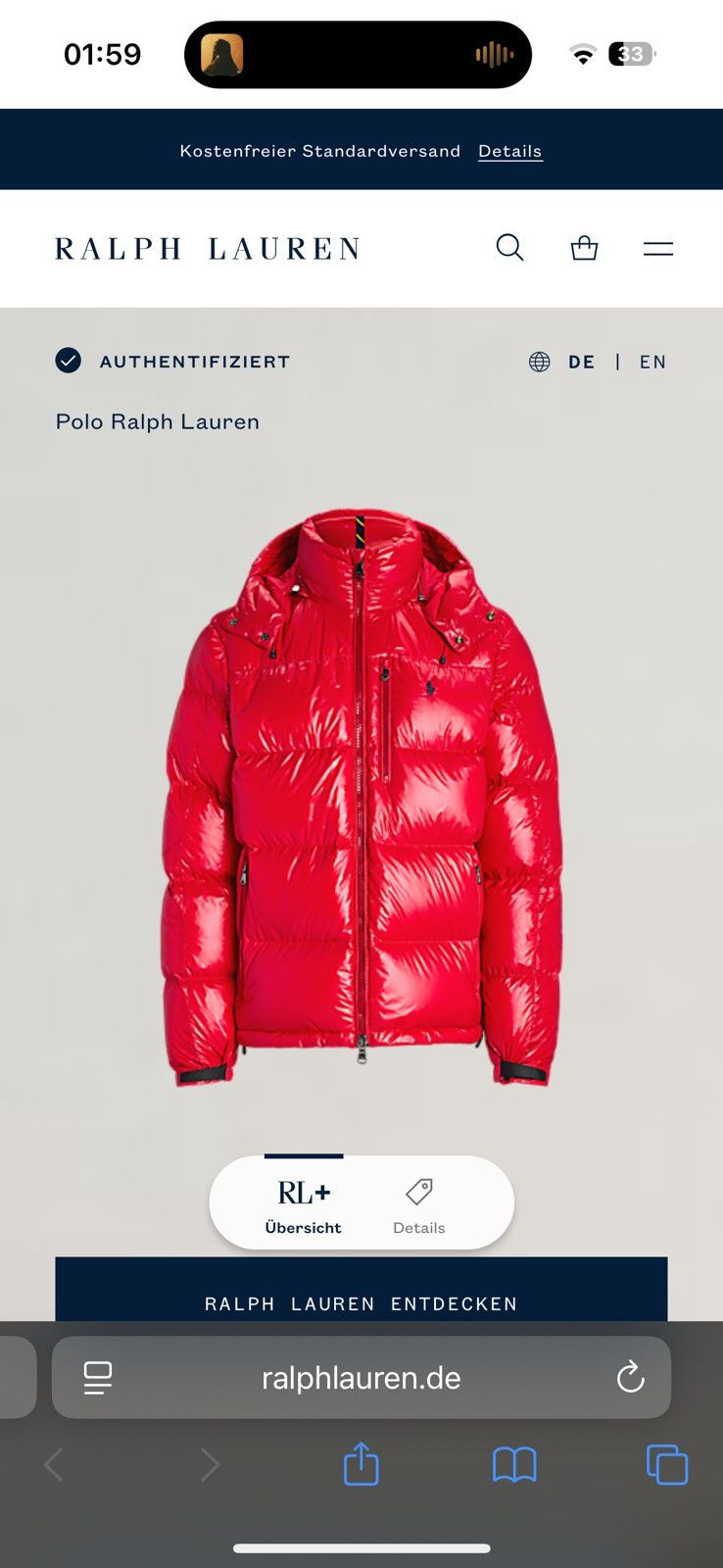 Ralph Lauren The Gorham Glossed Down Jacket Size US XL / EU 56 / 4 - 9 Thumbnail