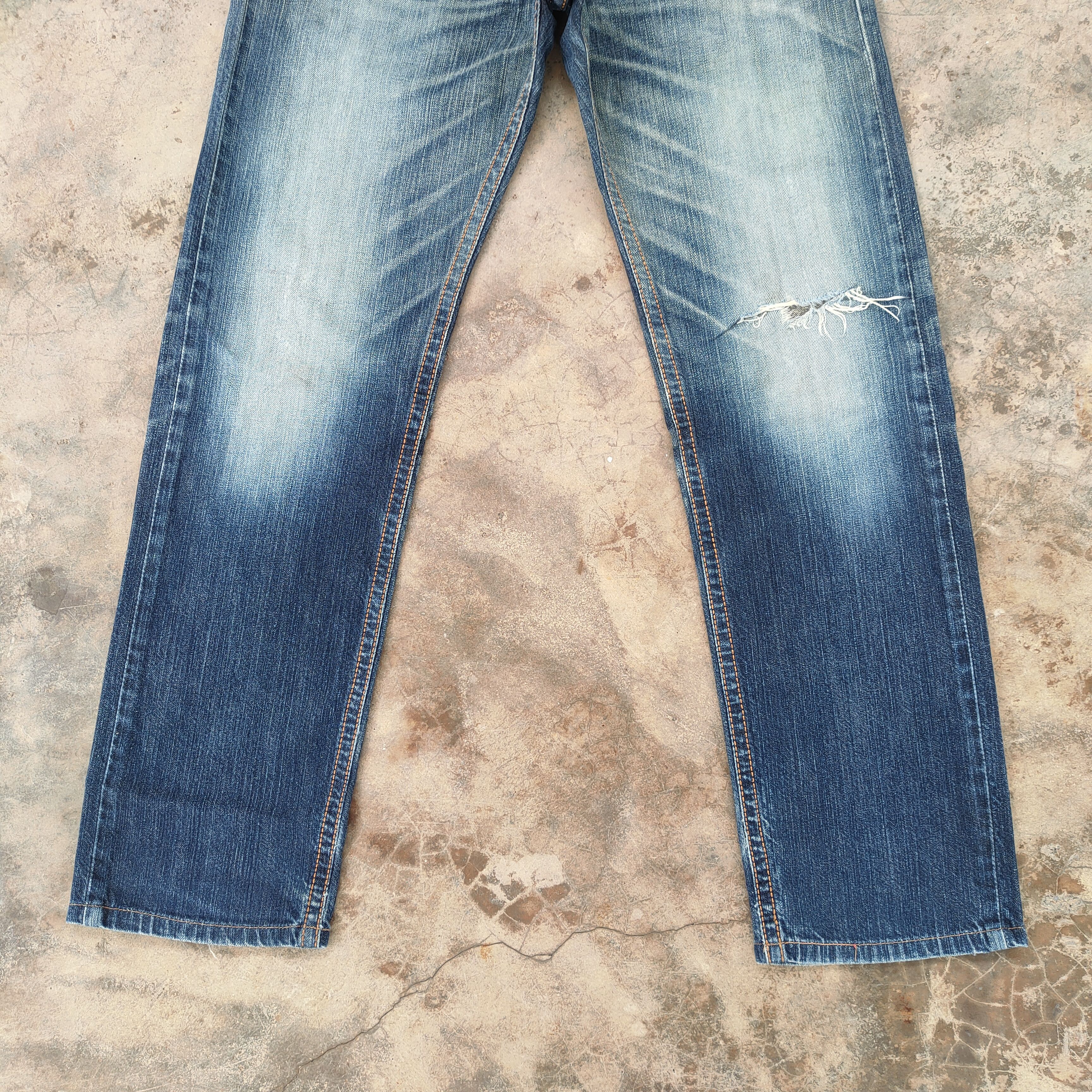 Edwin VINTAGE EDWIN EV FADED RIPPED JEANS DENIM PANTS Size US 30 / EU 46 - 4 Thumbnail