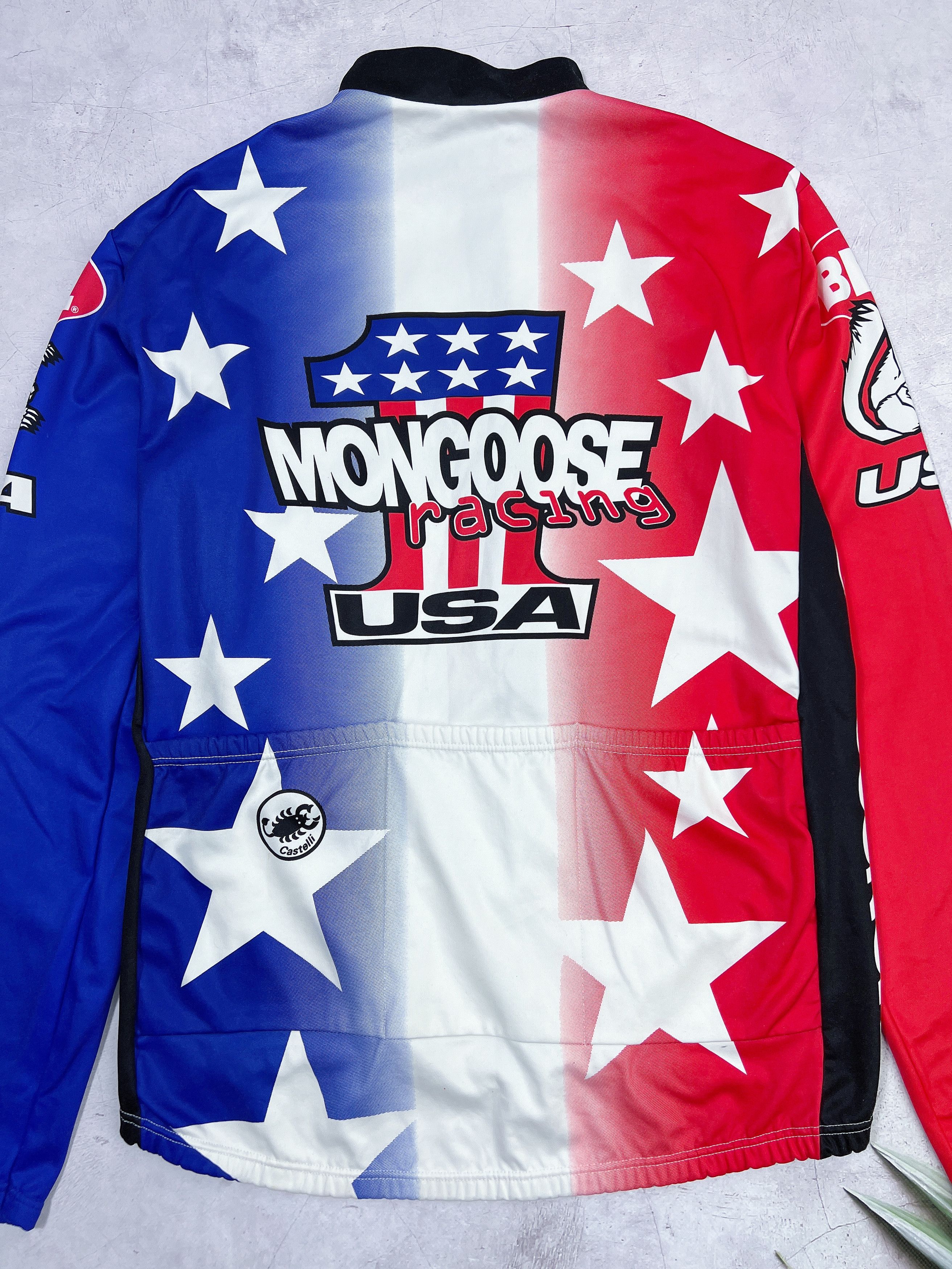Vintage Castelli Mongoose Racing USA Warm Cycling Jersey Shimano Size US L / EU 52-54 / 3 - 15 Thumbnail