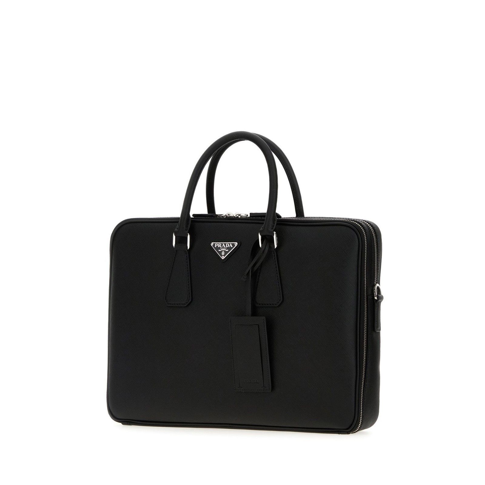 Prada PRADA Black Leather Briefcase Bag New And Authentic Size ONE SIZE - 2 Thumbnail