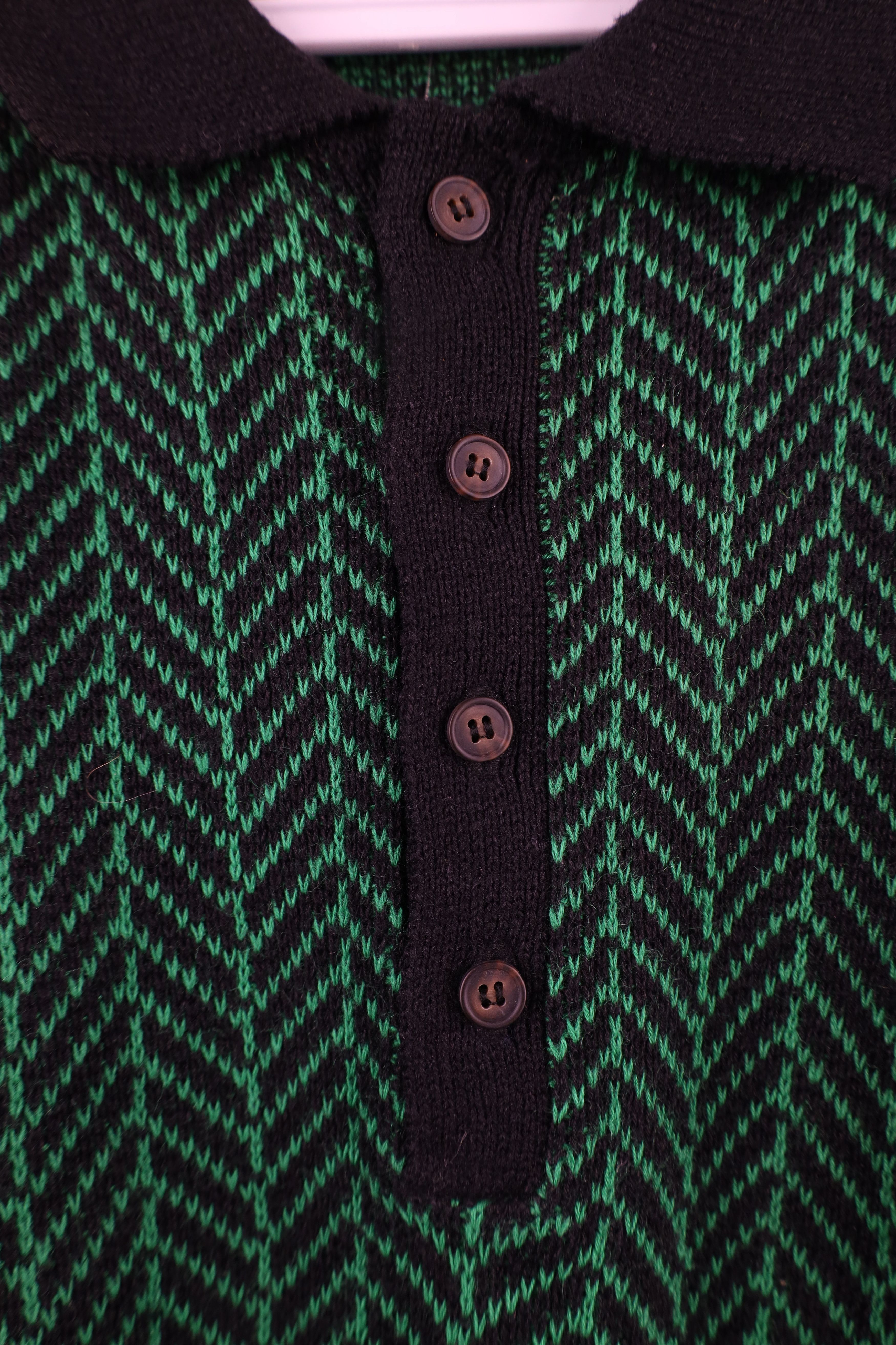 Vintage Deadstock Vintage 90s Streetwear Herringbone Knit Sweater Size US M / EU 48-50 / 2 - 6 Thumbnail