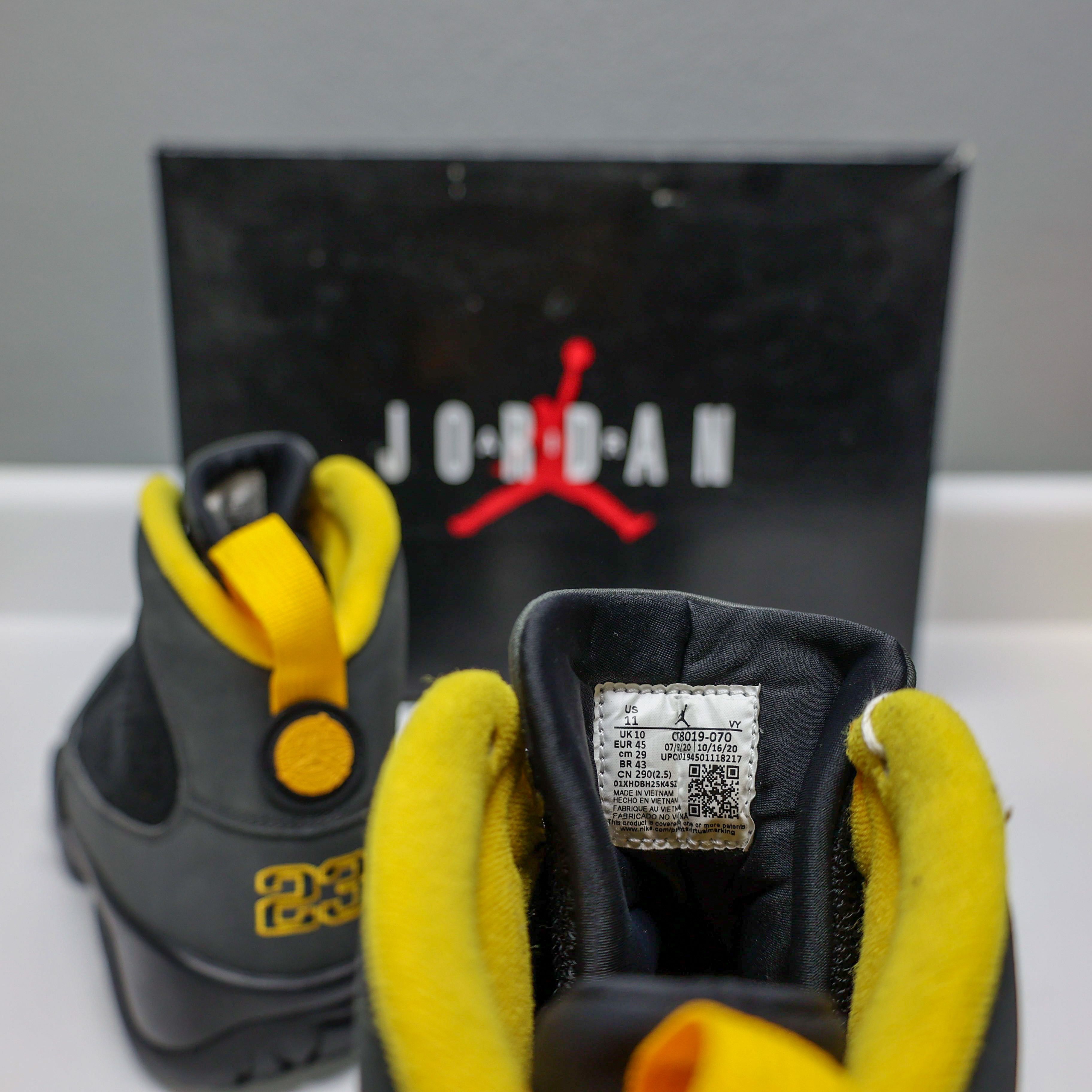 Jordan Brand × Nike Air Jordan 9 Retro Dark Charcoal University Gold Size US 11 / EU 44 - 7 Thumbnail