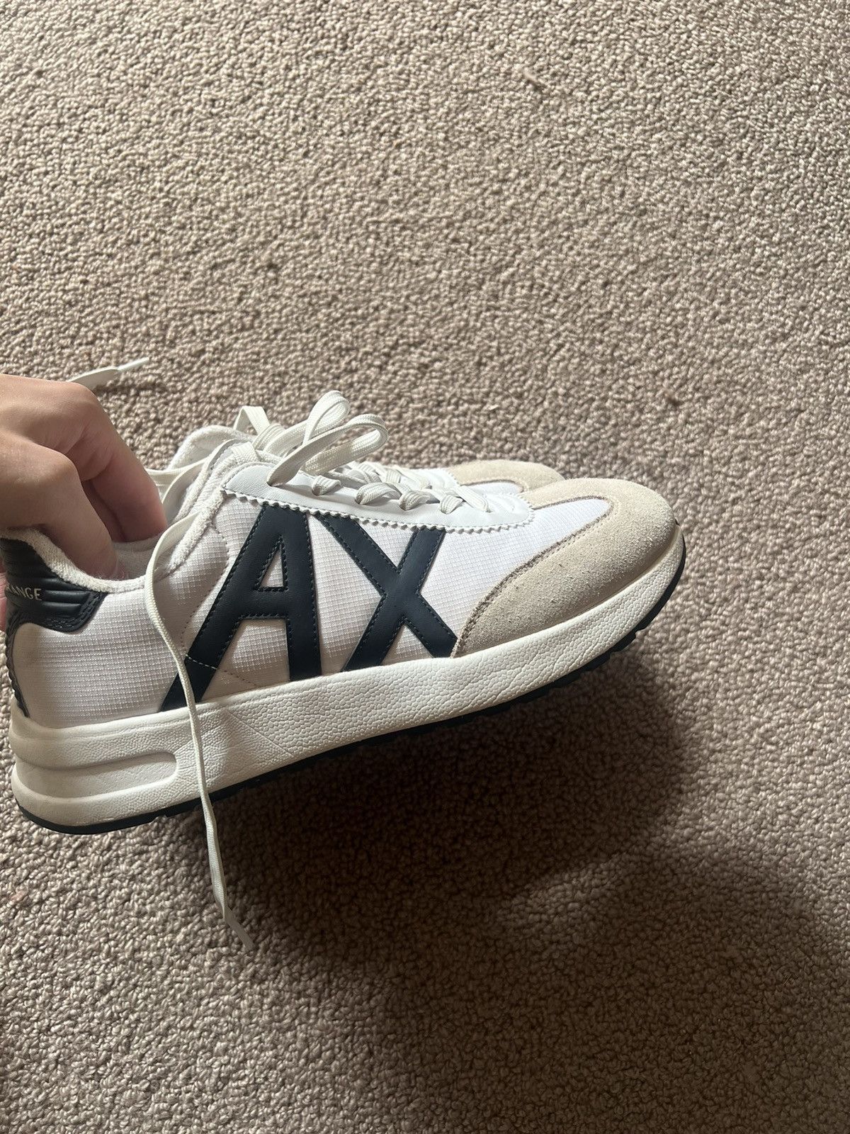 image of Armani Exchange Armani Trainers Shoes in White, Men's (Size 11)