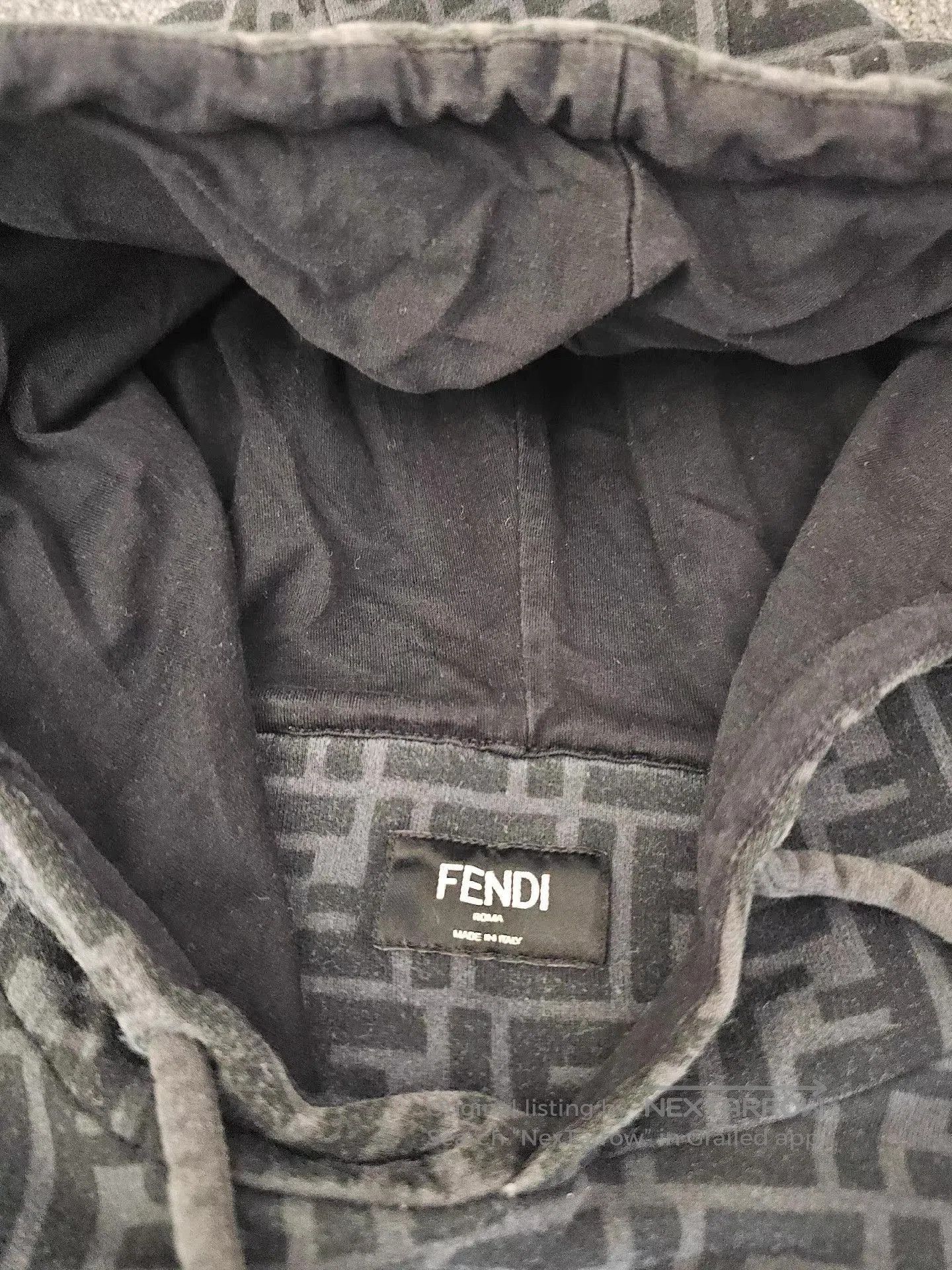 Fendi Multi Patterned Hoodie with Drawstring (Size L). Size US L / EU 52-54 / 3 - 3 Thumbnail
