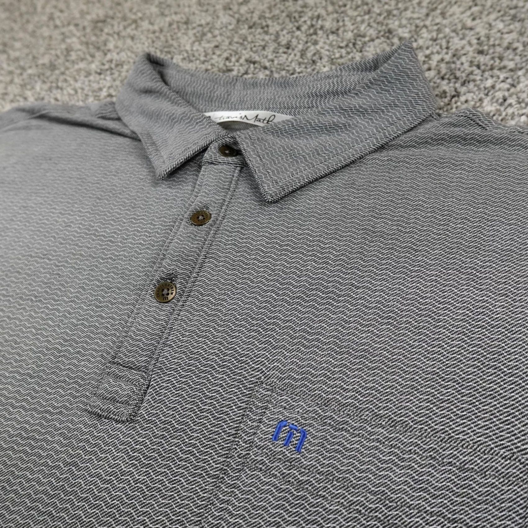TravisMathew Travis Mathew Polo Shirt Mens XL Gray Performance Golf Lightweight Flex Stretch Shirt Size US XL / EU 56 / 4 - 2 Thumbnail