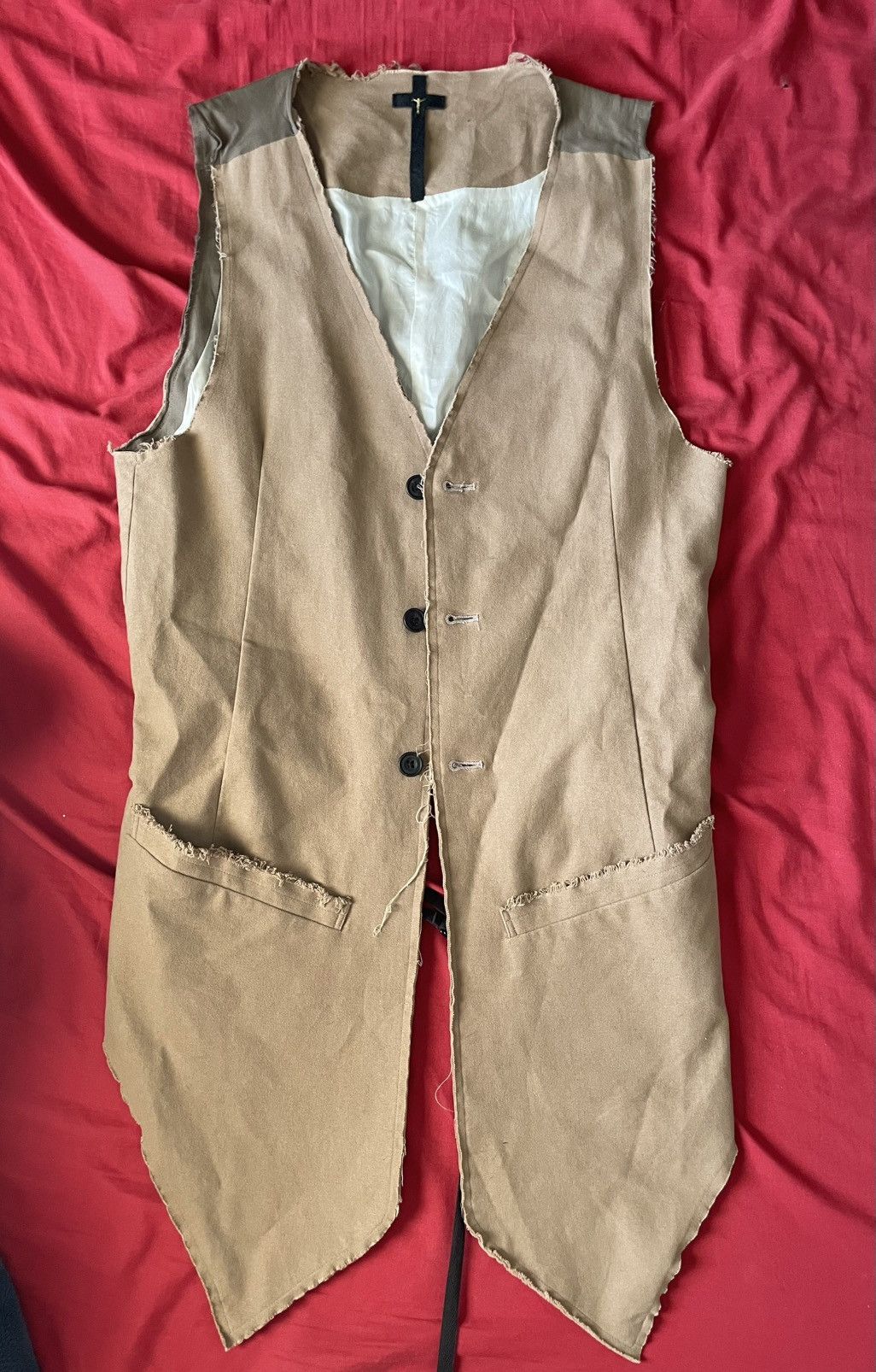 L.G.B. Le Grand Bleu Large Cotton Vest With Small Belts