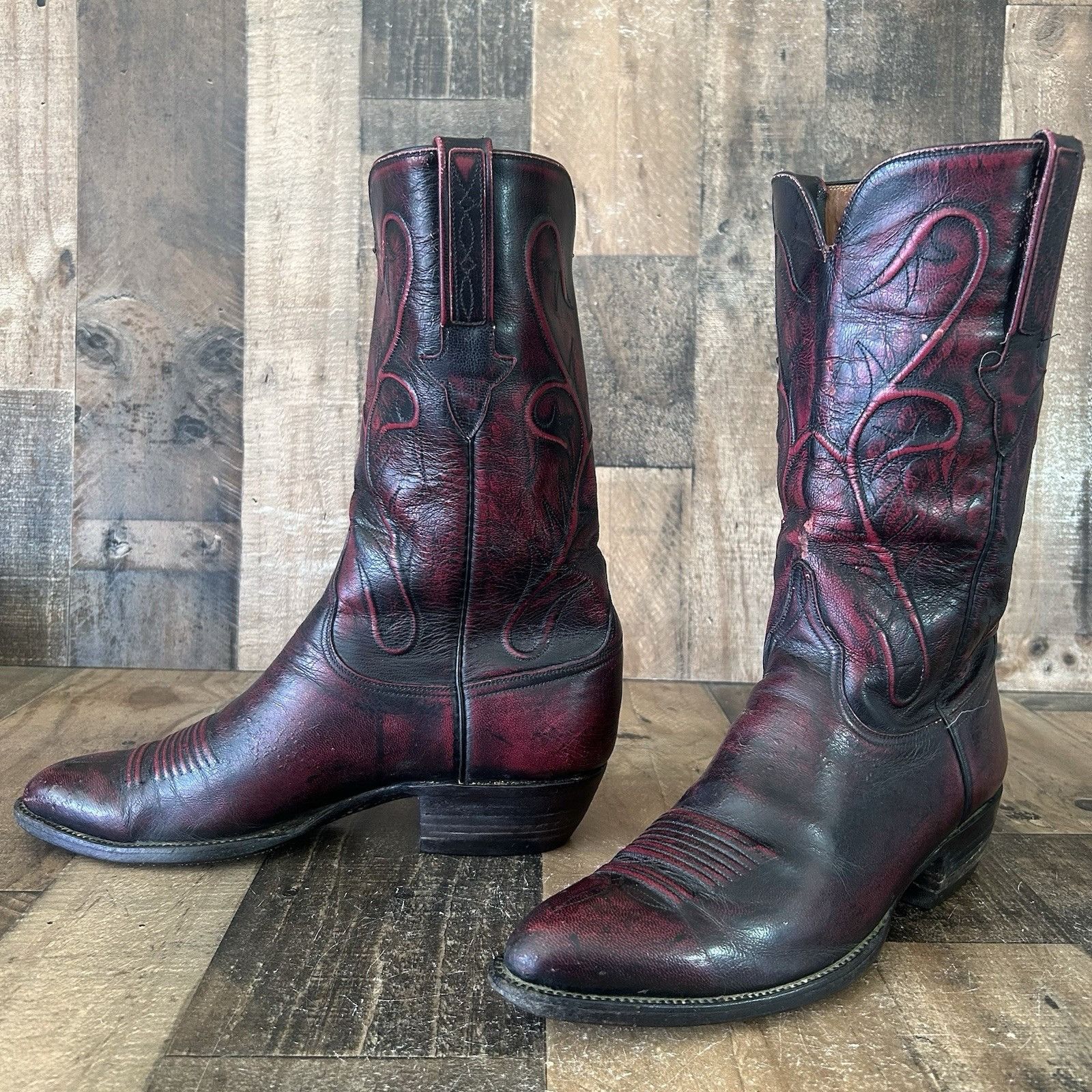 Lucchese Lucchese Classics Black Cherry Cowboy Boots Mens 10 D Size US 10 / EU 43 - 12 Thumbnail