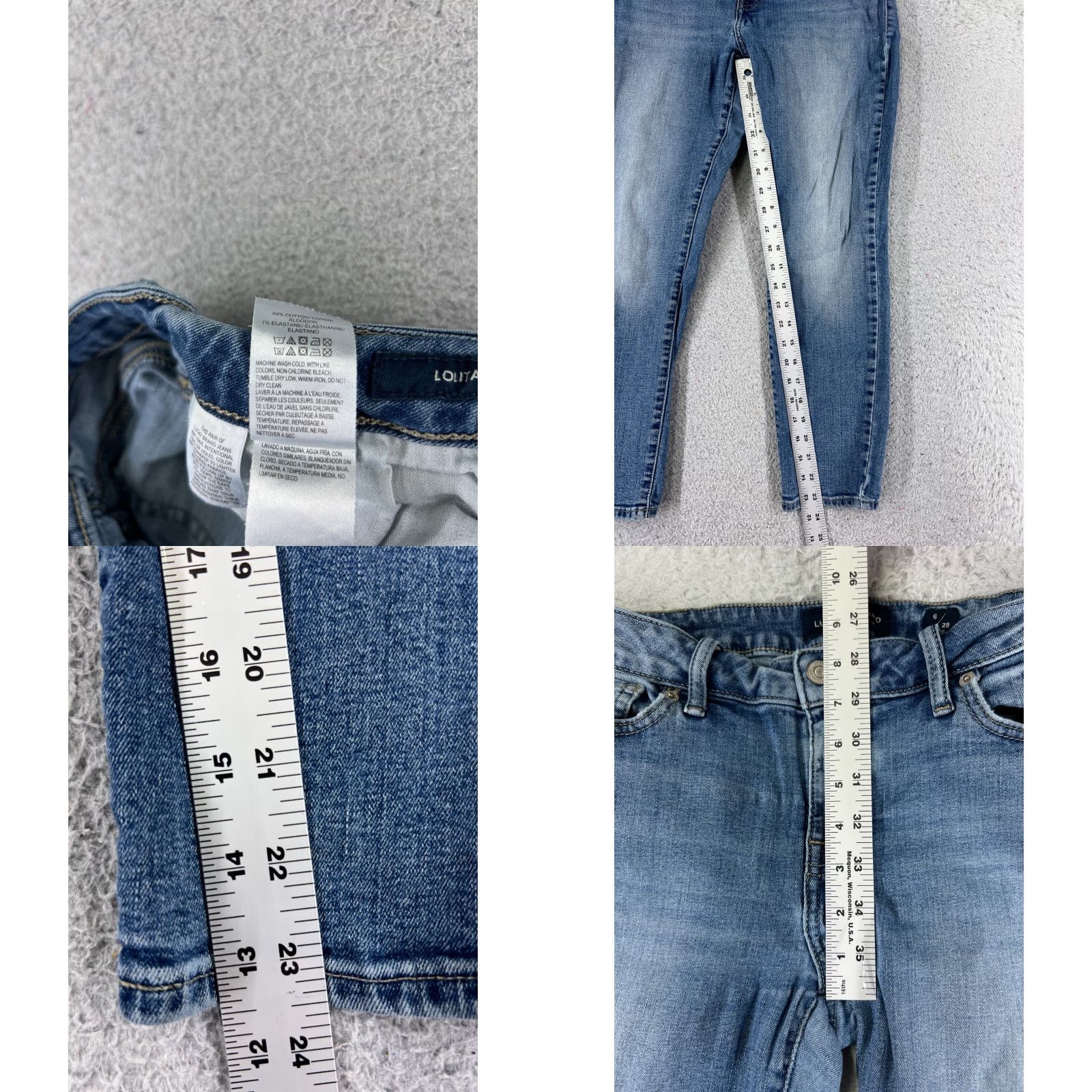 Lucky Brand Lucky Brand Jeans Women 6 Denim Straight Crop 28x23 Blue 5-Pocket USA Vintage 90s Womens Size 28" / US 6 / IT 42 - 8 Thumbnail