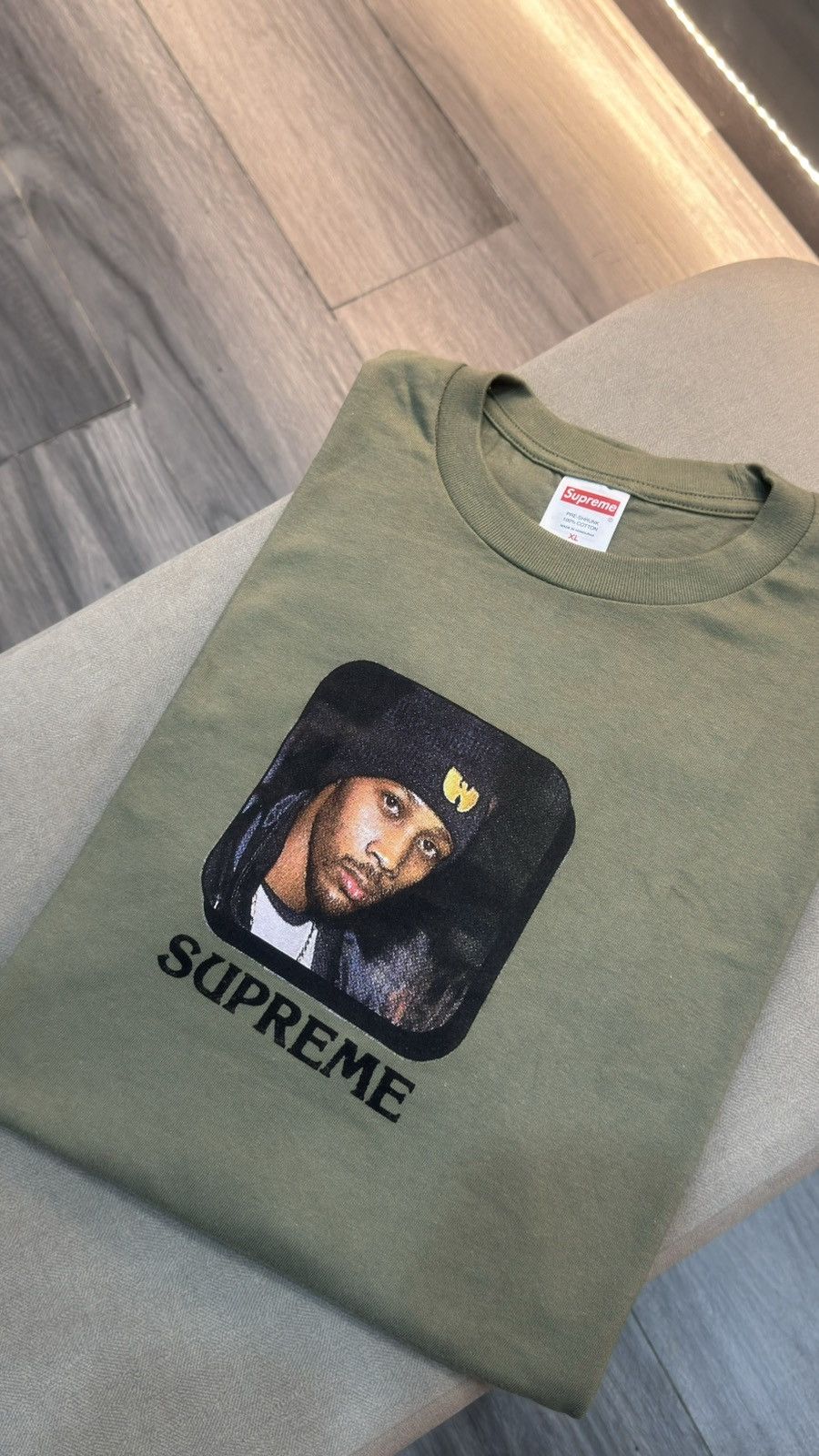 Supreme Supreme Wu-Tang Clan RZA Tee light olive size XL IN HAND 
