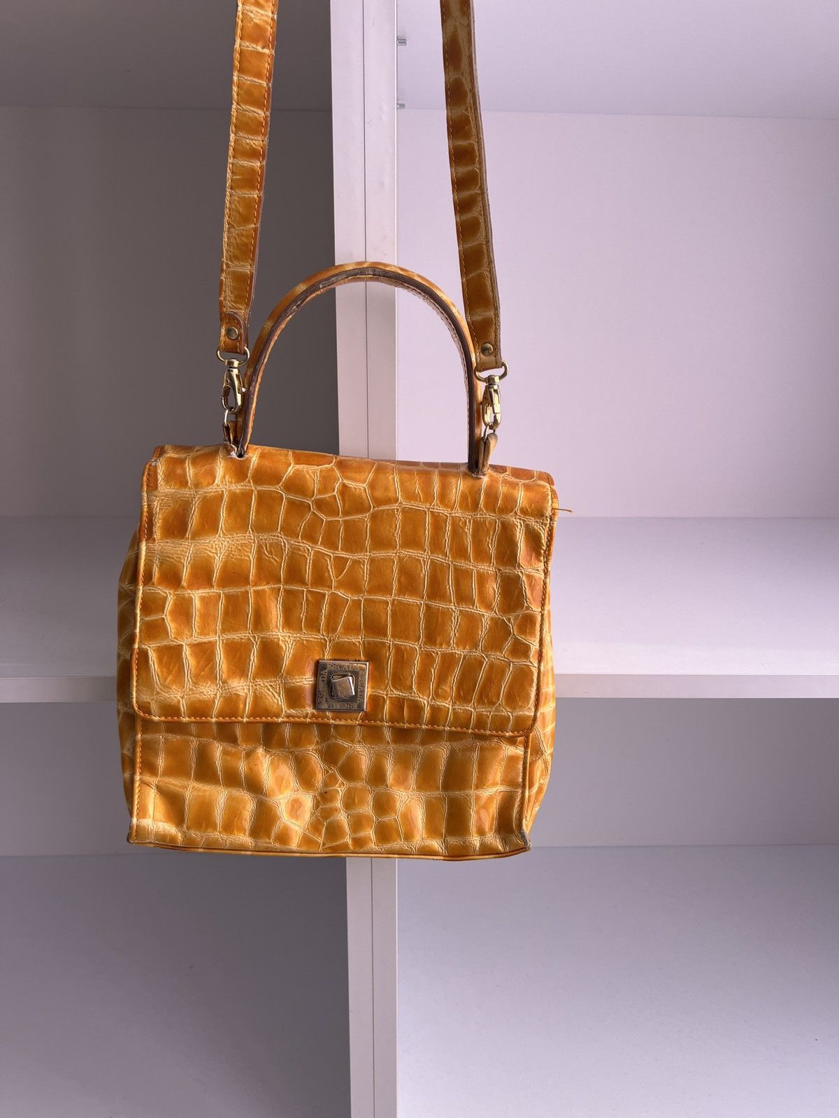 Designer × Escada × Vintage Vintage ESCADA Shoulder Bag Crocodile Pattern Leather Size ONE SIZE - 5 Thumbnail