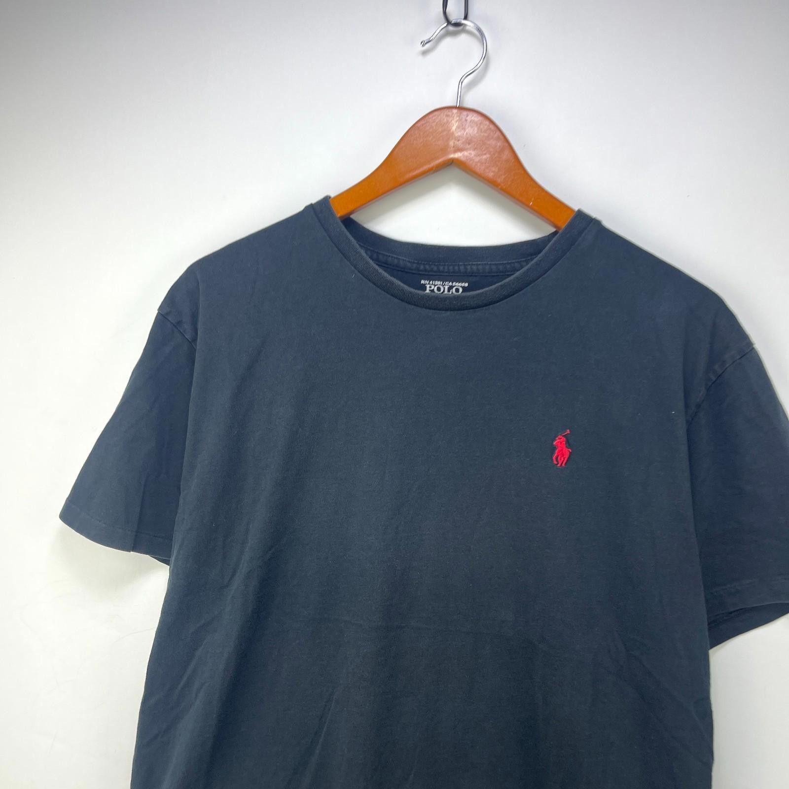 Hanes Vintage Polo Ralph Lauren Black Pony T Shirt Large Sun Faded Size US L / EU 52-54 / 3 - 2 Thumbnail