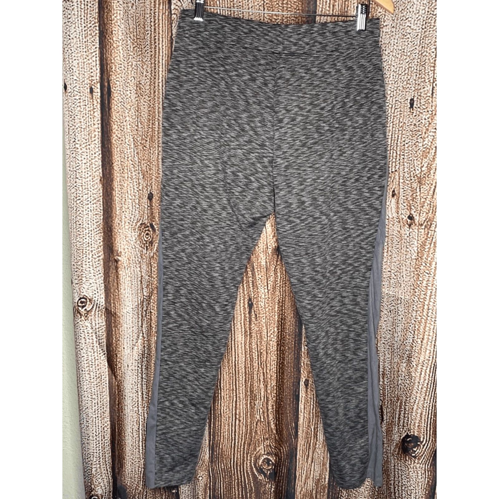 Vintage LOGO Lori Goldstein Ponte Knit Pants Women's Medium Gray Ankle Suede Panels Knit Fabric Size 32" / US 10 / IT 46 - 3 Thumbnail