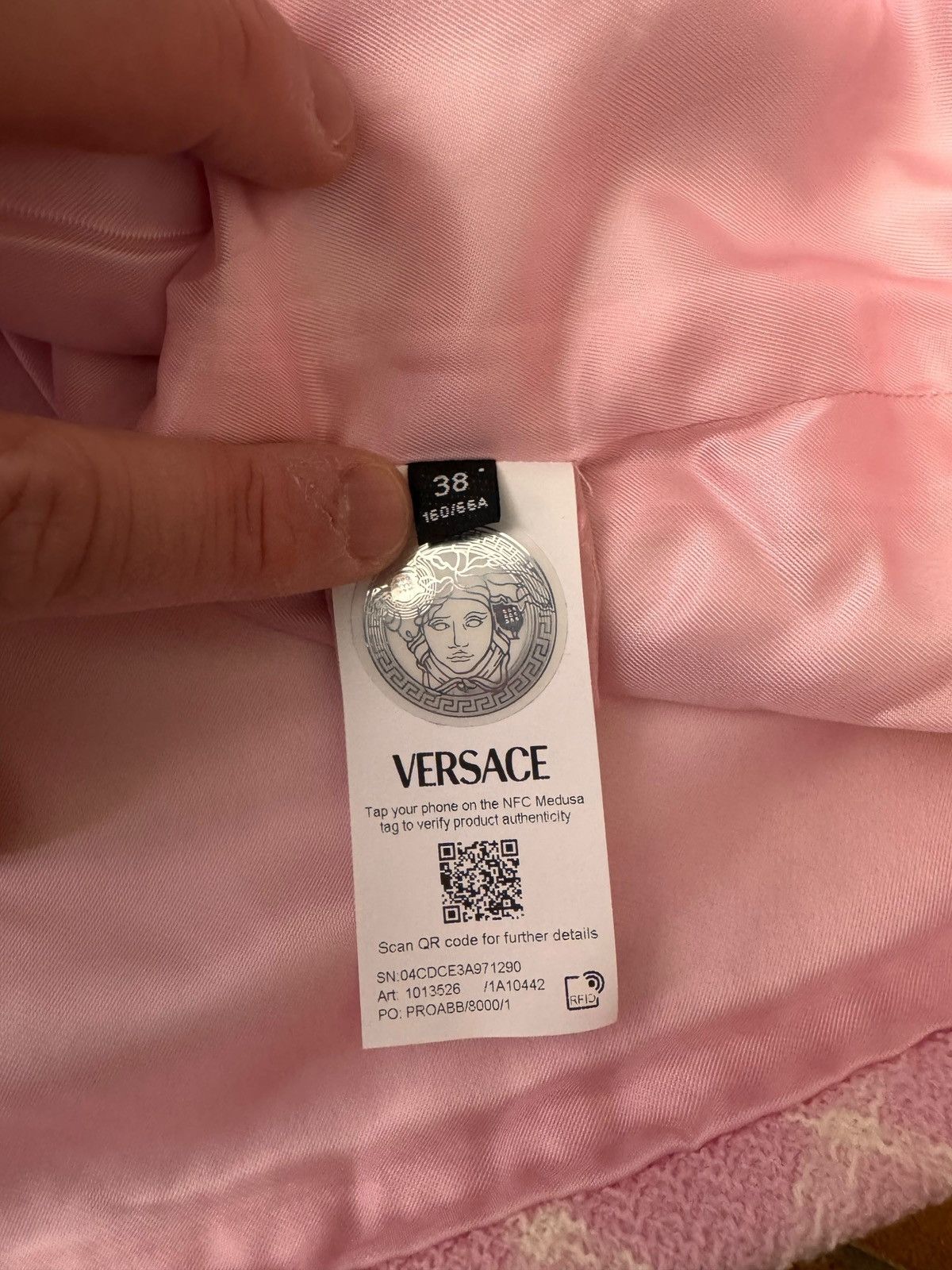 Versace Versace Pink Tweed Mini Skirt Medusa Buttons – Size IT 38 Size 26" / US 2 / IT 38 - 10 Thumbnail